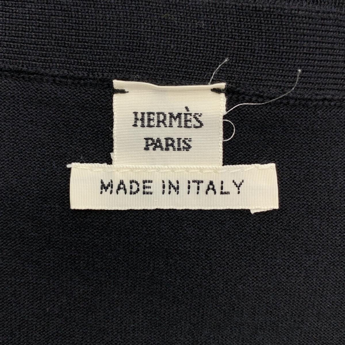 HERMES / エルメス L'INSTRVCTION 帝王学 シルク コットン 刺しゅう 半袖 サマーニット