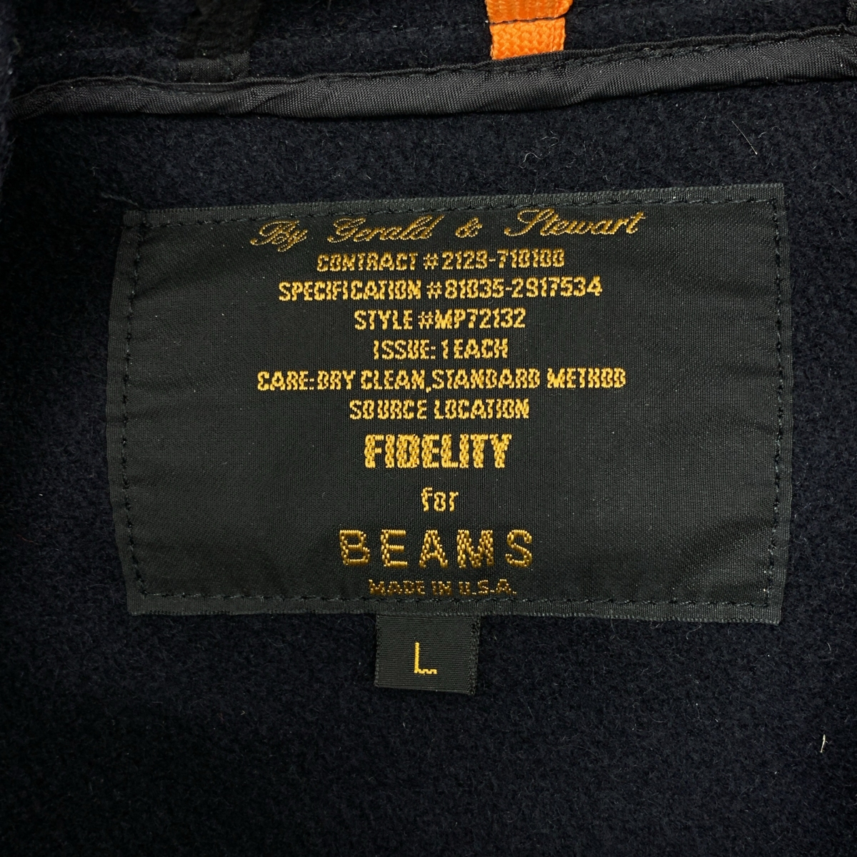 FIDELITY / フィデリティ × BEAMS ビームス別注 ウールメルトン ダッフルコート