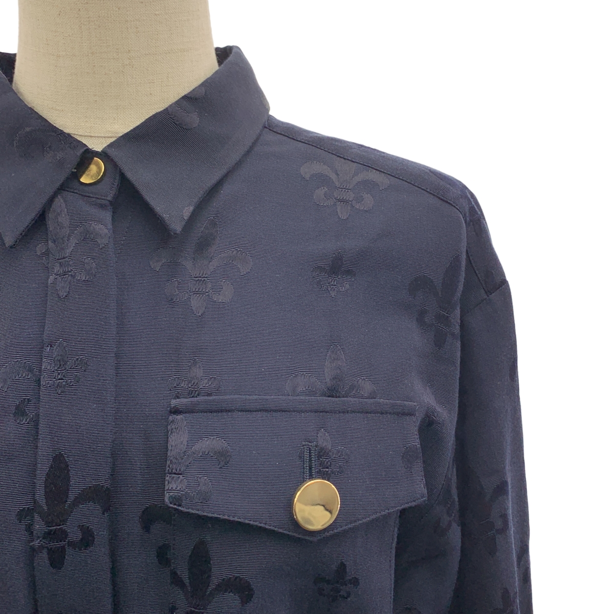 GRACE CONTINENTAL / グレースコンチネンタル 総柄 エンブロイダリー ベルテッド シャツ ワンピース