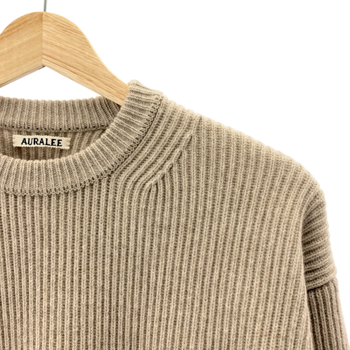 AURALEE / オーラリー CASHMERE WOOL RIB KNIT BIG P/O / カシミヤ オーバー ニット セーター