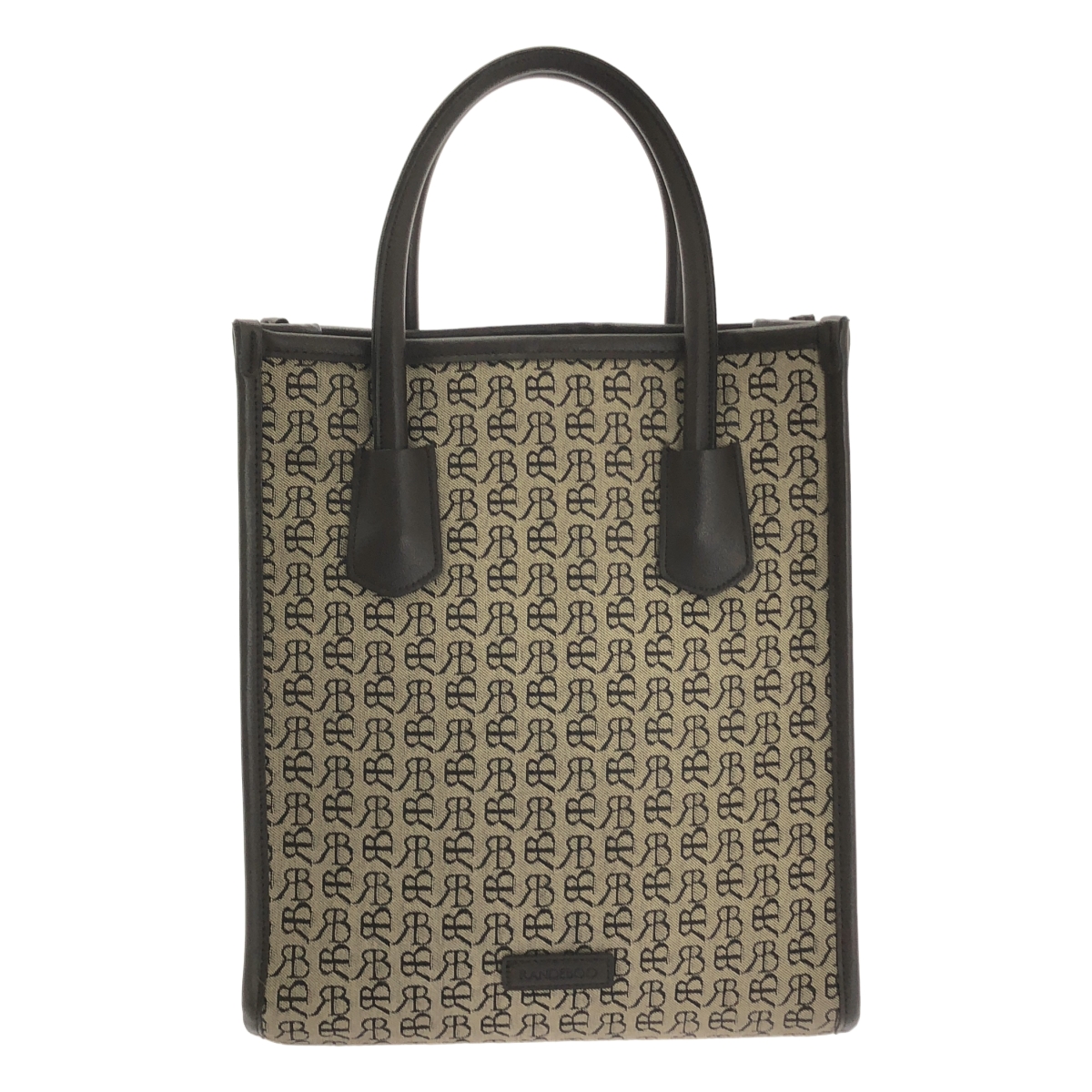 RANDEBOO / ランデブー 総柄 ロゴ 2way ショルダー付き ハンド トートバッグ