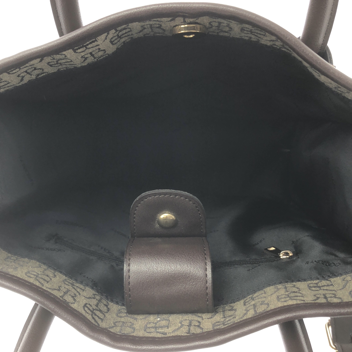 RANDEBOO / ランデブー 総柄 ロゴ 2way ショルダー付き ハンド トートバッグ