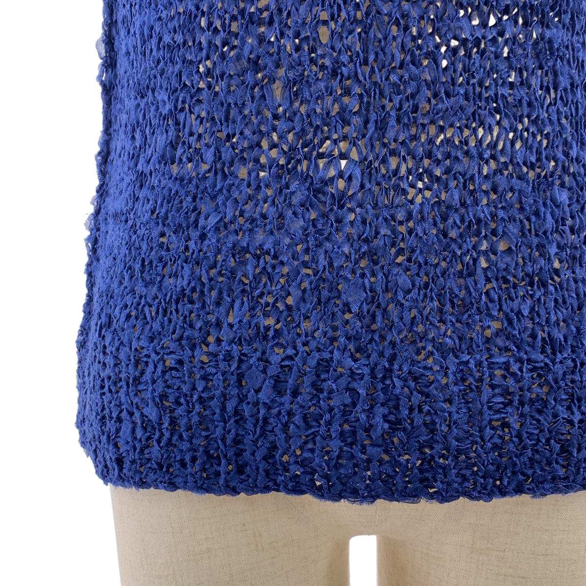 ebure / エブール silk 100％ / シルクテープハンドニット タンクトップ ブラウス