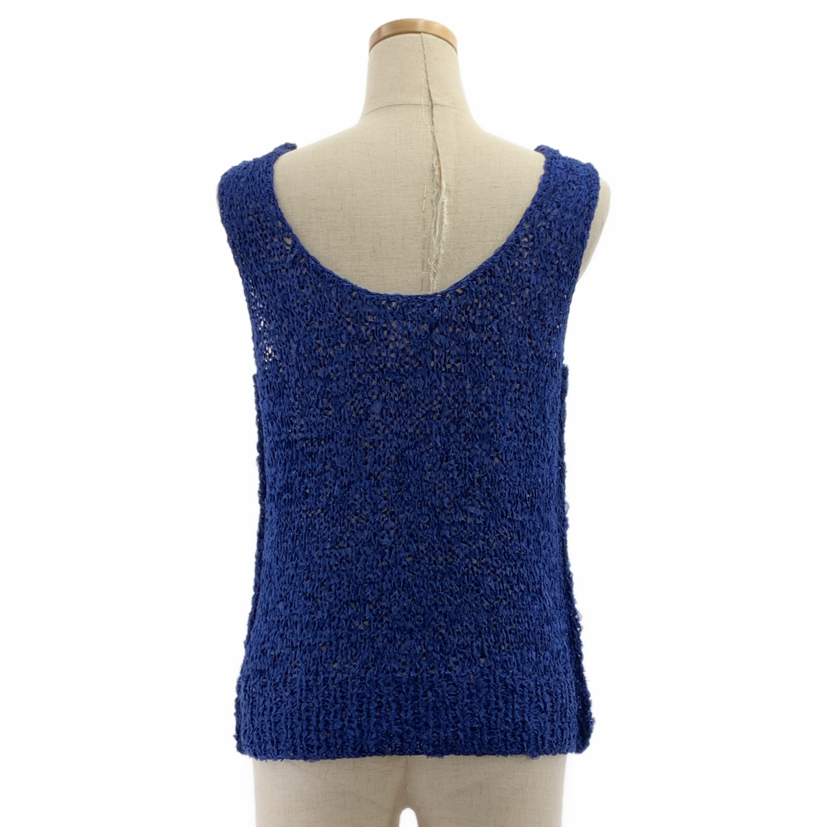 ebure / エブール silk 100％ / シルクテープハンドニット タンクトップ ブラウス