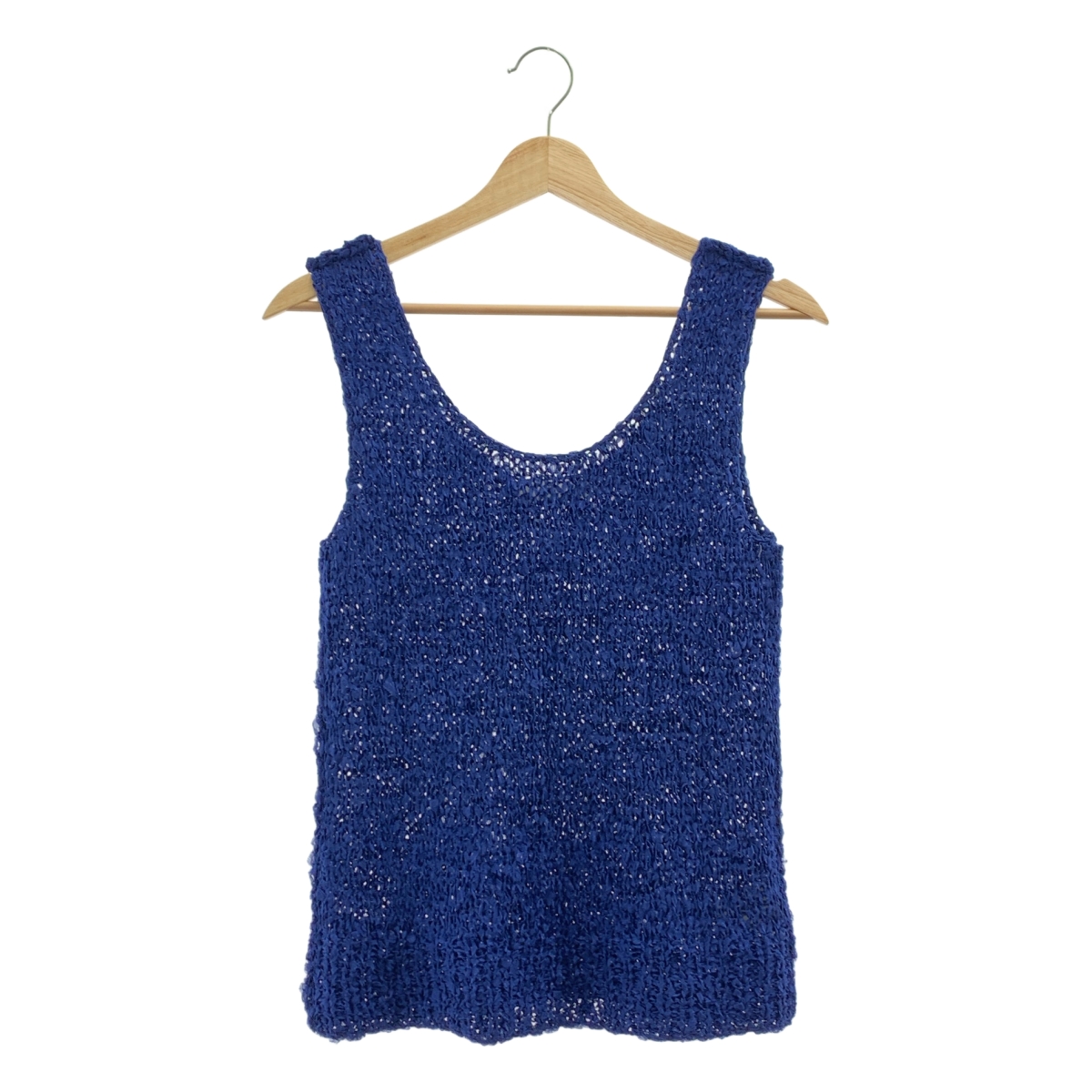 ebure / エブール silk 100％ / シルクテープハンドニット タンクトップ ブラウス