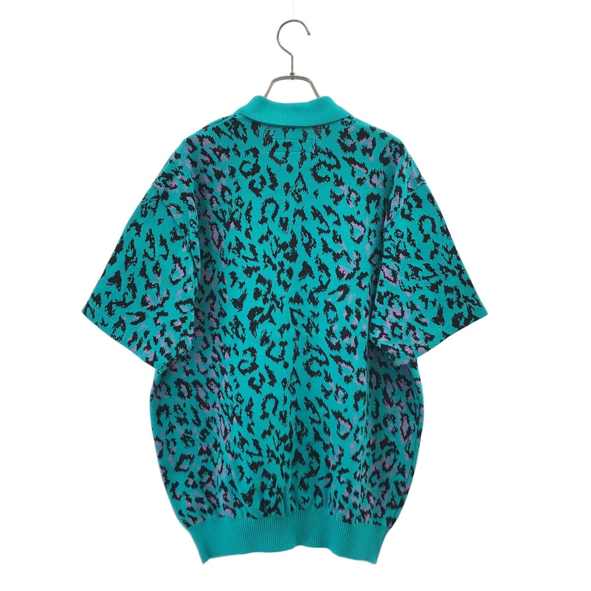 ワコマリア レオパード ニット ポロシャツ WACKO MARIA/LEOPARD JACQUARD KNIT POLO SHIRT（BROWN）［レオパード