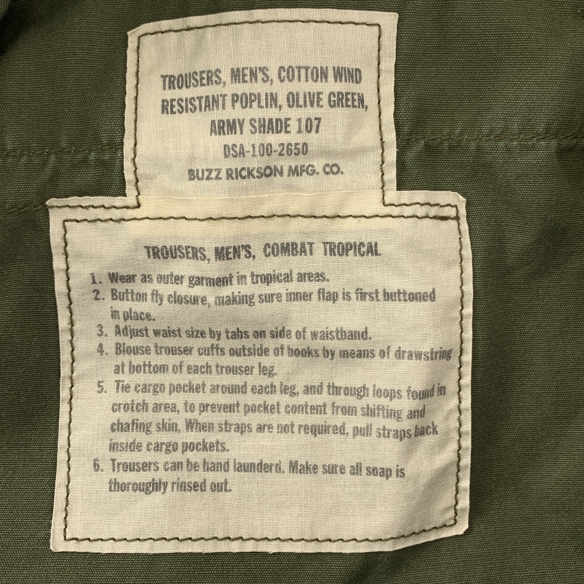 BUZZ RICKSON'S / バズリクソンズ COMBAT TROPICAL / BR40927 トロピカル・コンバットトラウザーズ ミリタリー カーゴ パンツ