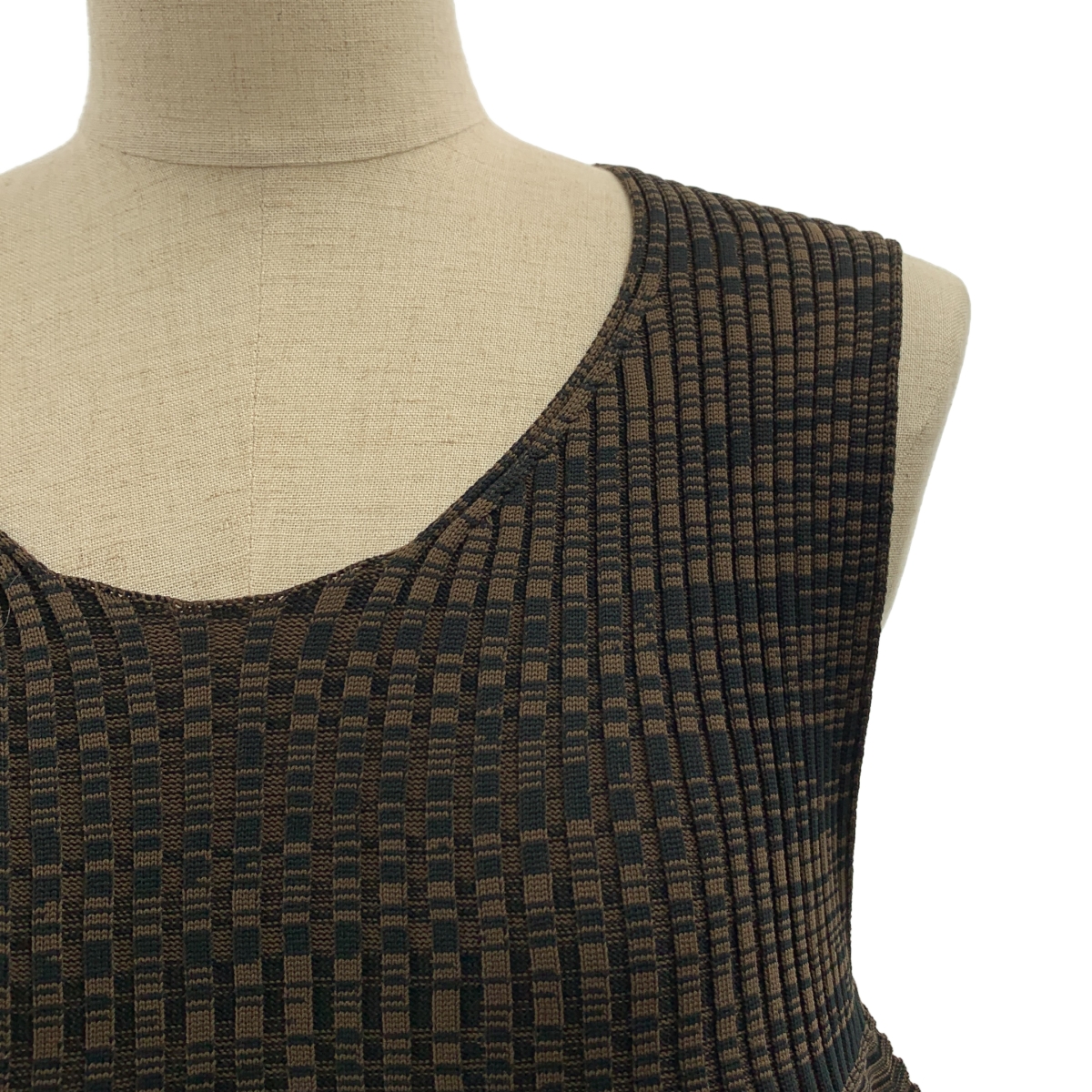 ISSEY MIYAKE / イッセイミヤケ LINKAGE リンケージ / ノースリーブ ニット ワンピース