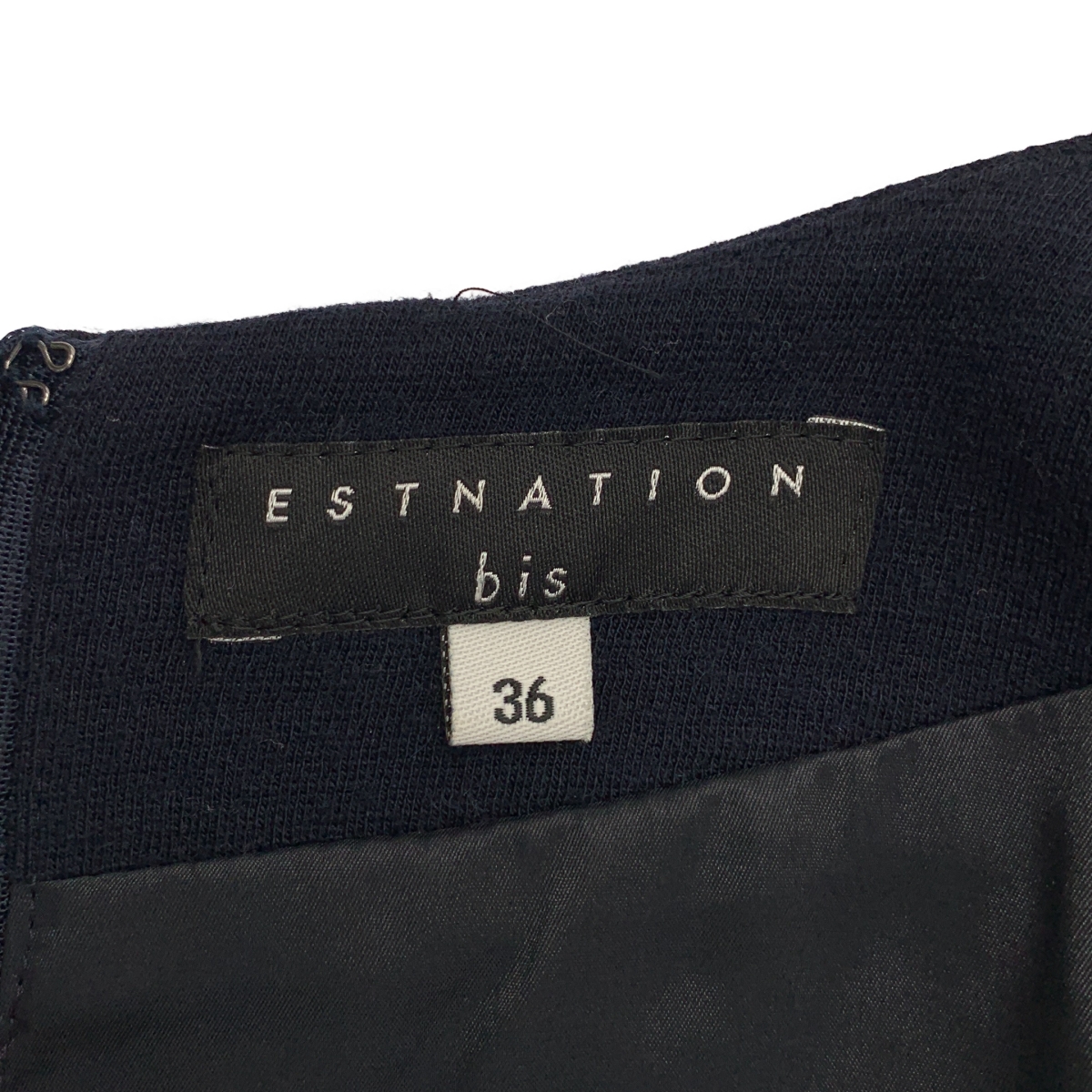ESTNATION / エストネーション ウール バックジップ ドレス ワンピース / 裏地付き