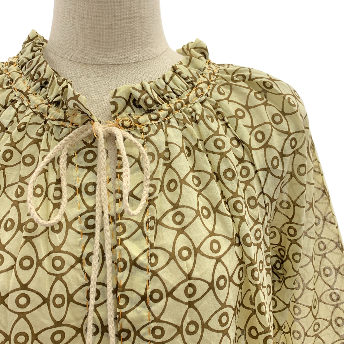 その他 Plage 取扱い 総柄 ギャザー ボリューム ドレス ワンピース