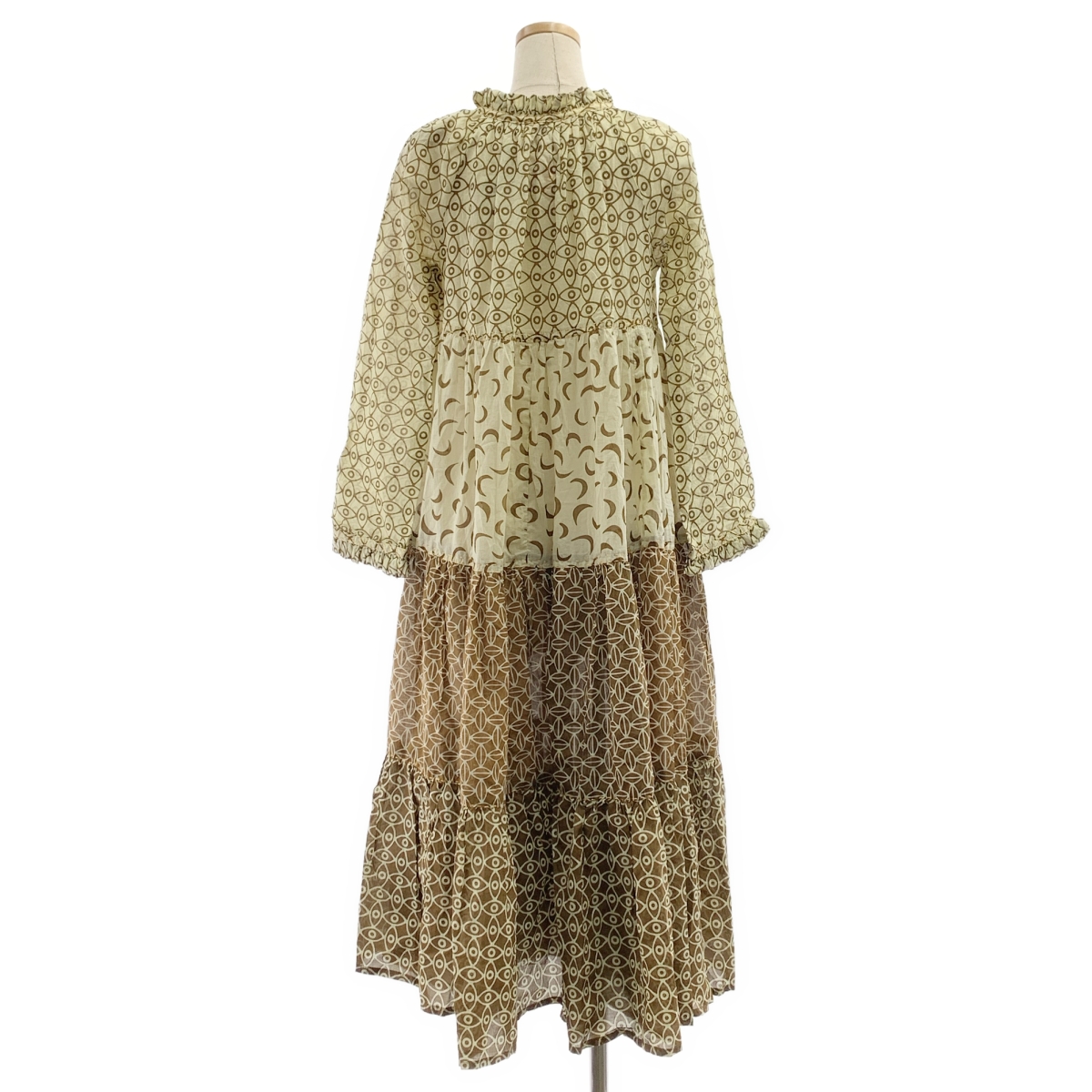 その他 Plage 取扱い 総柄 ギャザー ボリューム ドレス ワンピース