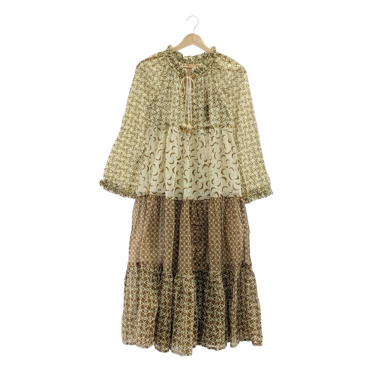 その他 Plage 取扱い 総柄 ギャザー ボリューム ドレス ワンピース