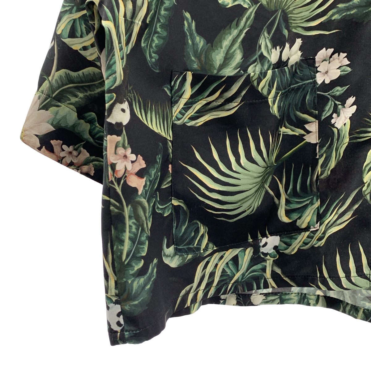 VIVIENNE TAM / ヴィヴィアンタム セットアップ 総柄 パンダ スタンドカラー シャツ ブラウス /  プリーツ スカート