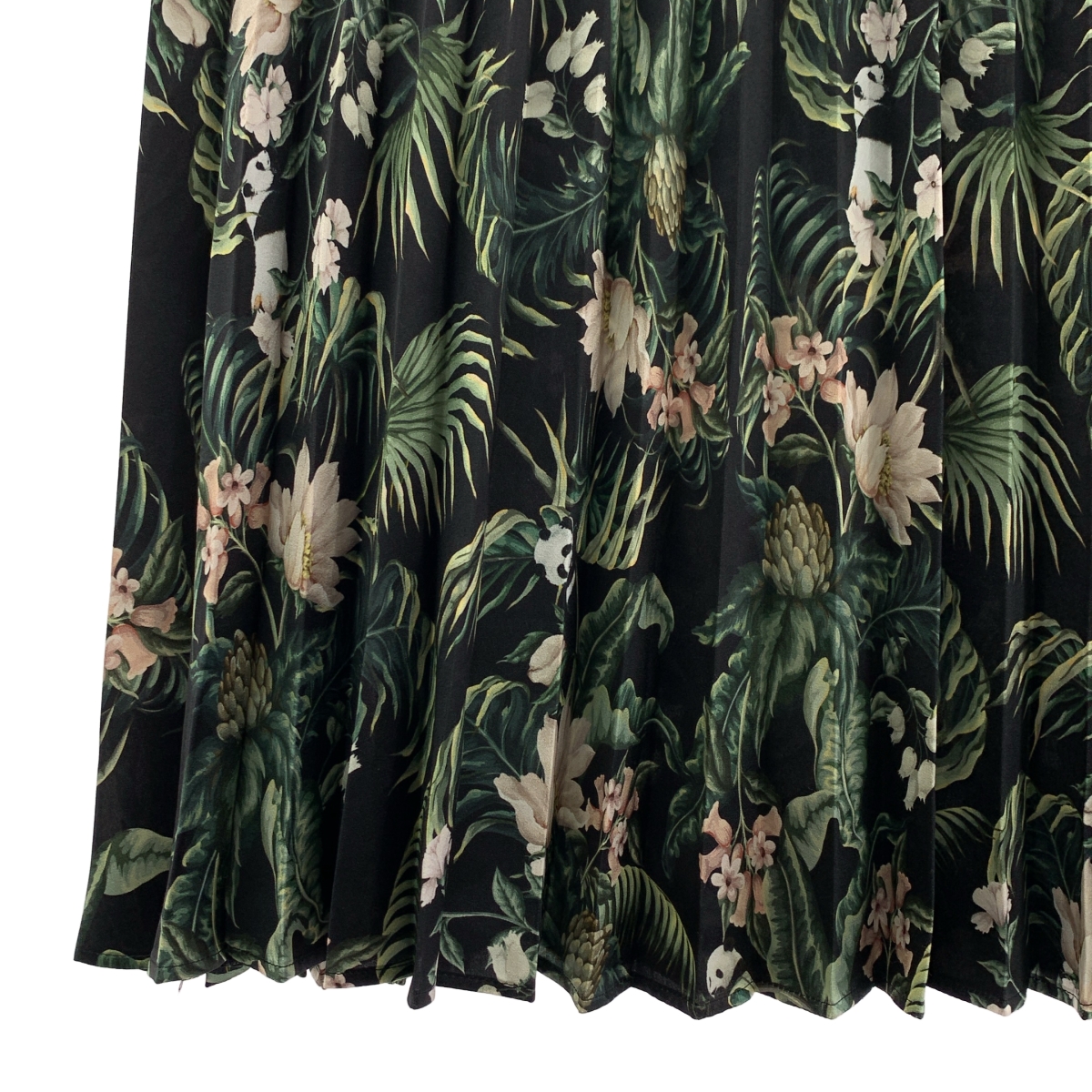 VIVIENNE TAM / ヴィヴィアンタム セットアップ 総柄 パンダ スタンドカラー シャツ ブラウス /  プリーツ スカート