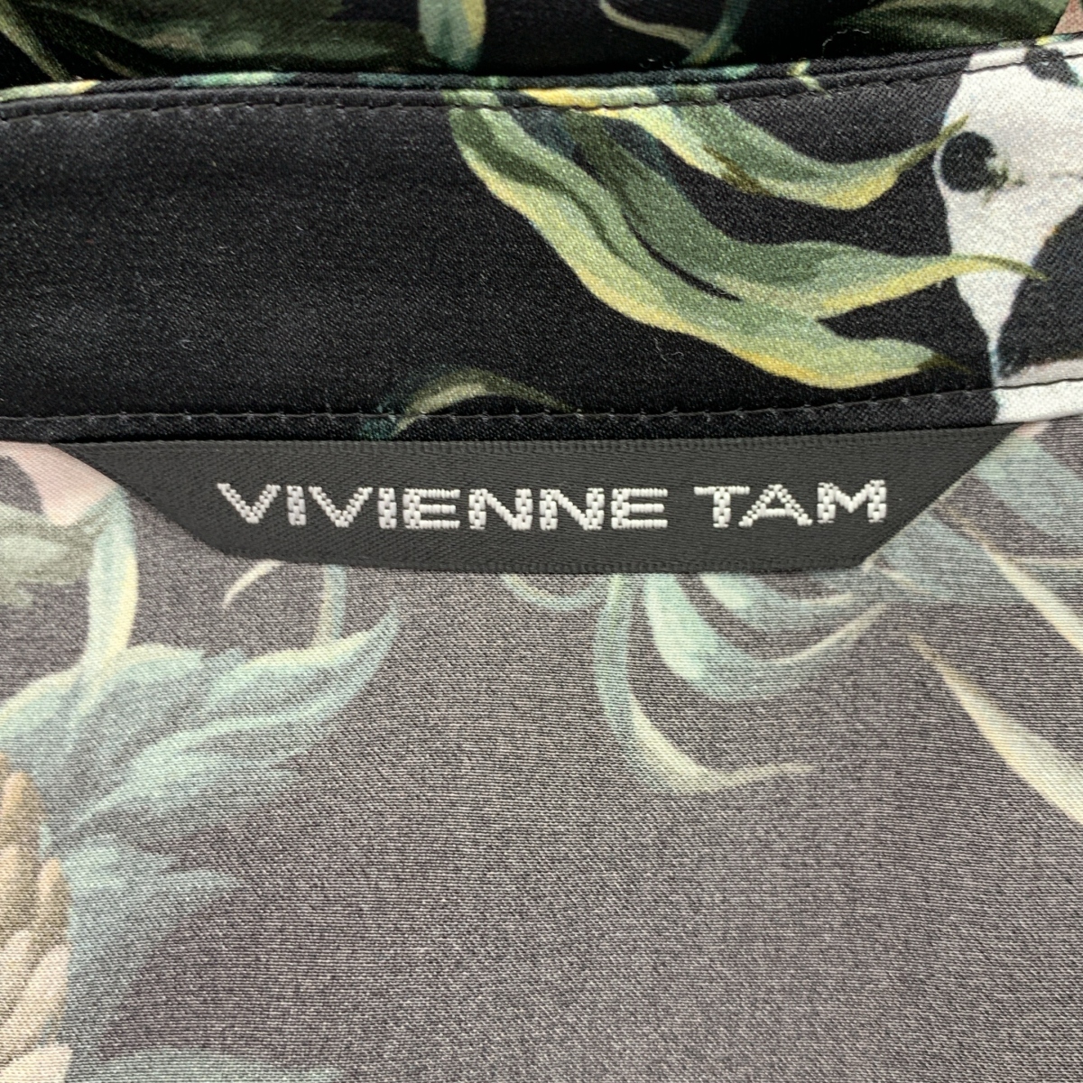 VIVIENNE TAM / ヴィヴィアンタム セットアップ 総柄 パンダ スタンドカラー シャツ ブラウス /  プリーツ スカート