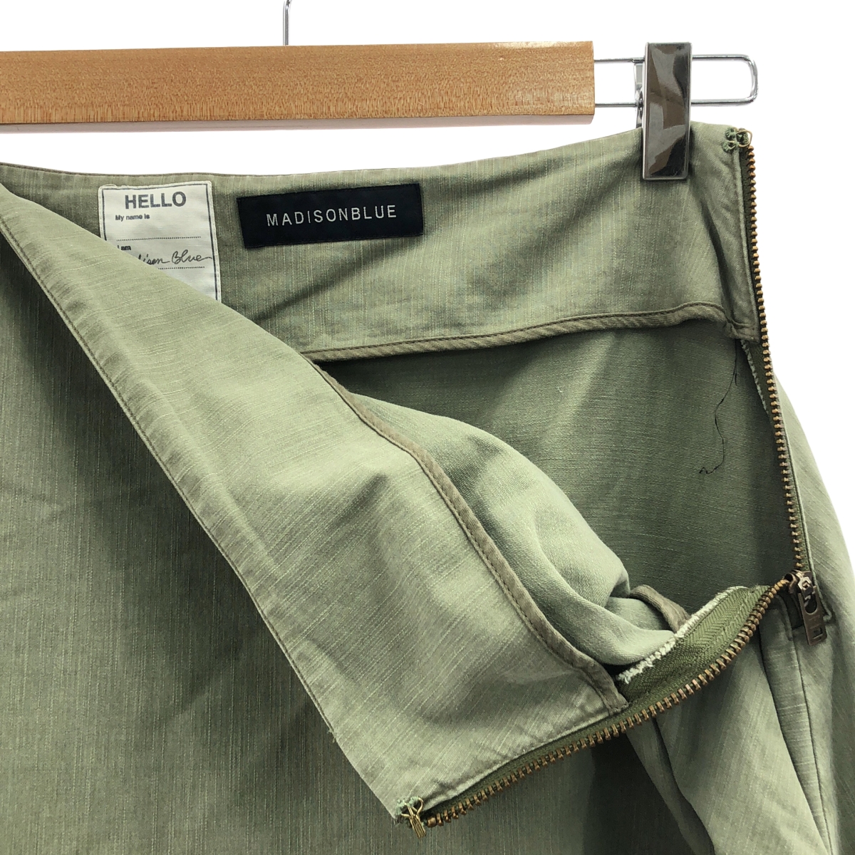 MADISON BLUE / マディソンブルー MI-MOLLET FLARE BACK SATIN SK ミモレ フレア バックサテン スカート