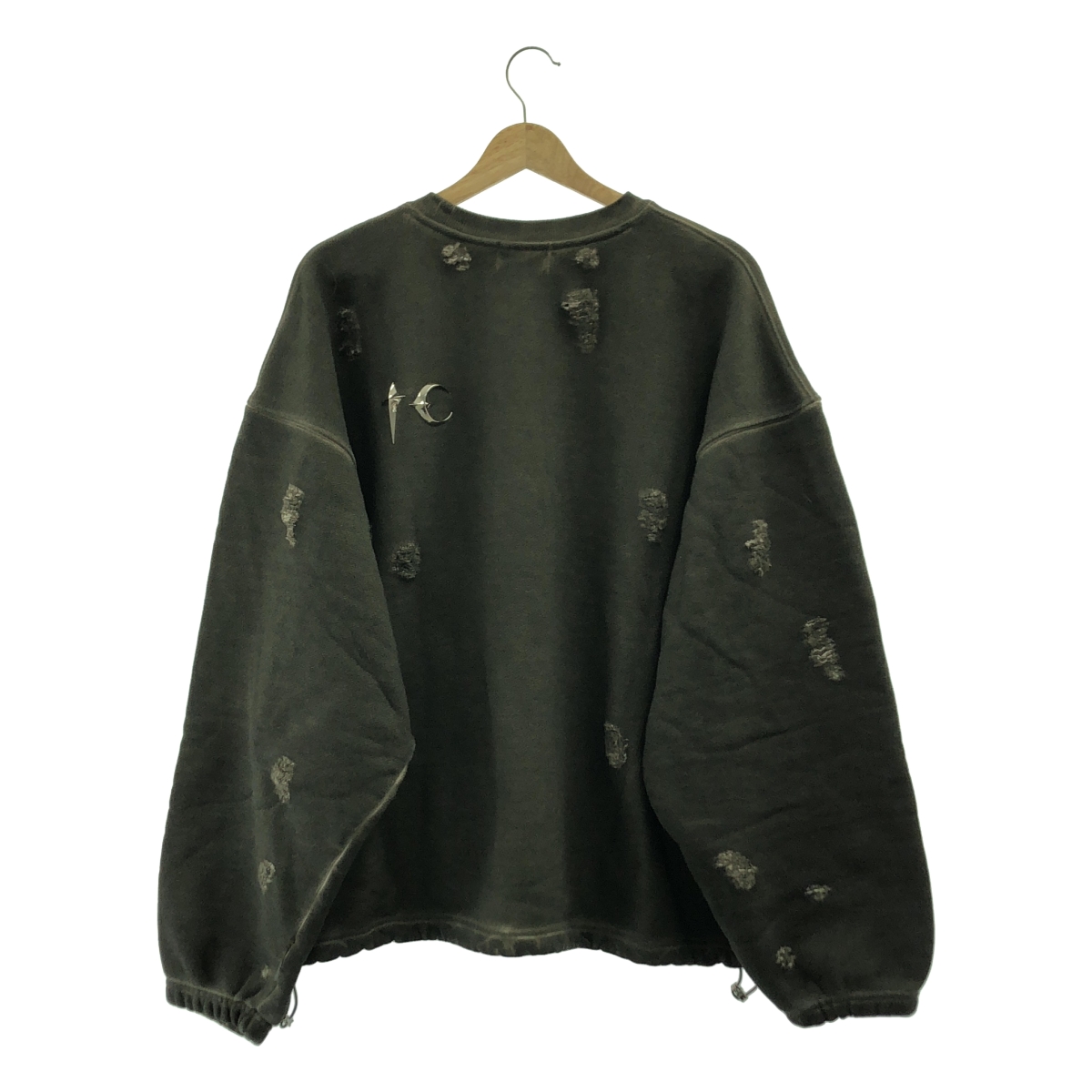 その他 ダメージ加工 ロゴ オーバーシルエット スウェット フーディ