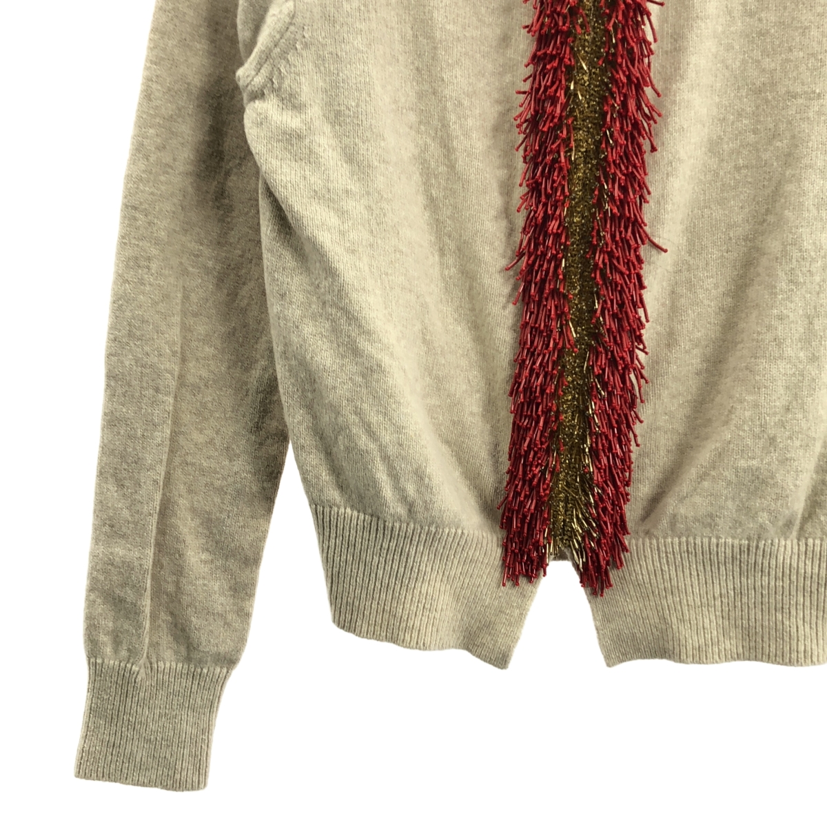 TOGA PULLA / トーガプルラ ビーズ フリンジ ニット カーディガン