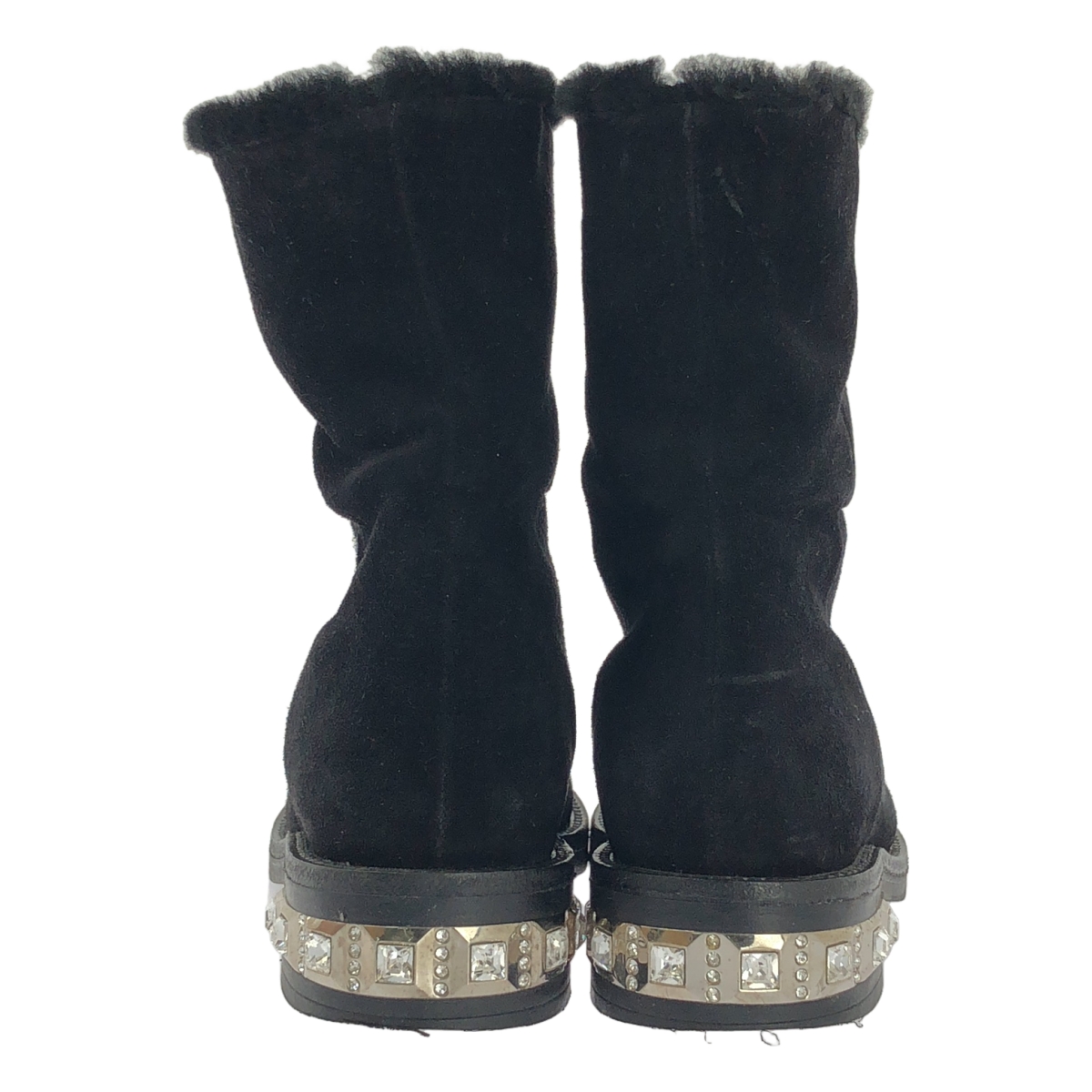 miu miu / ミュウミュウ ビジューヒール ムートンブーツ