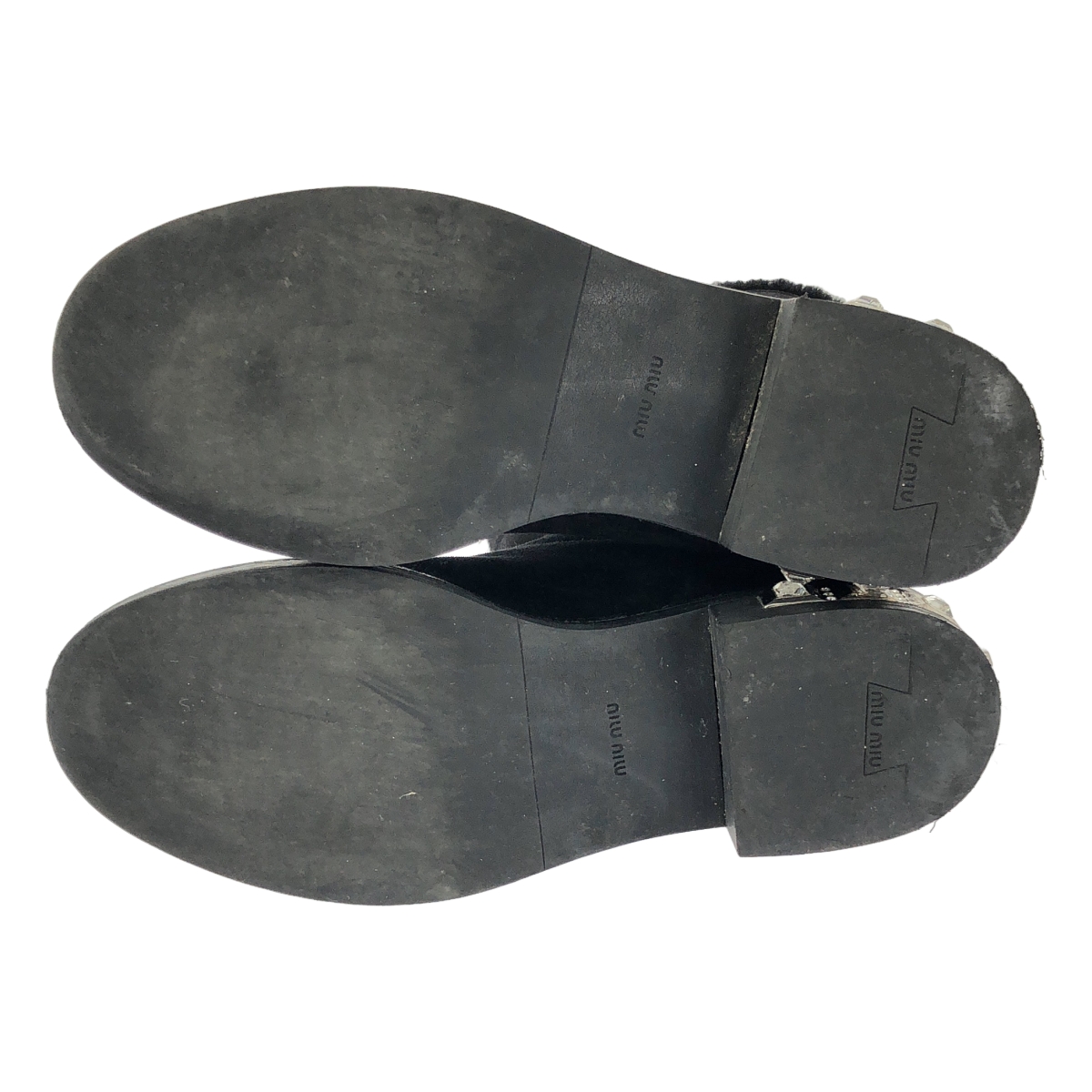 miu miu / ミュウミュウ ビジューヒール ムートンブーツ