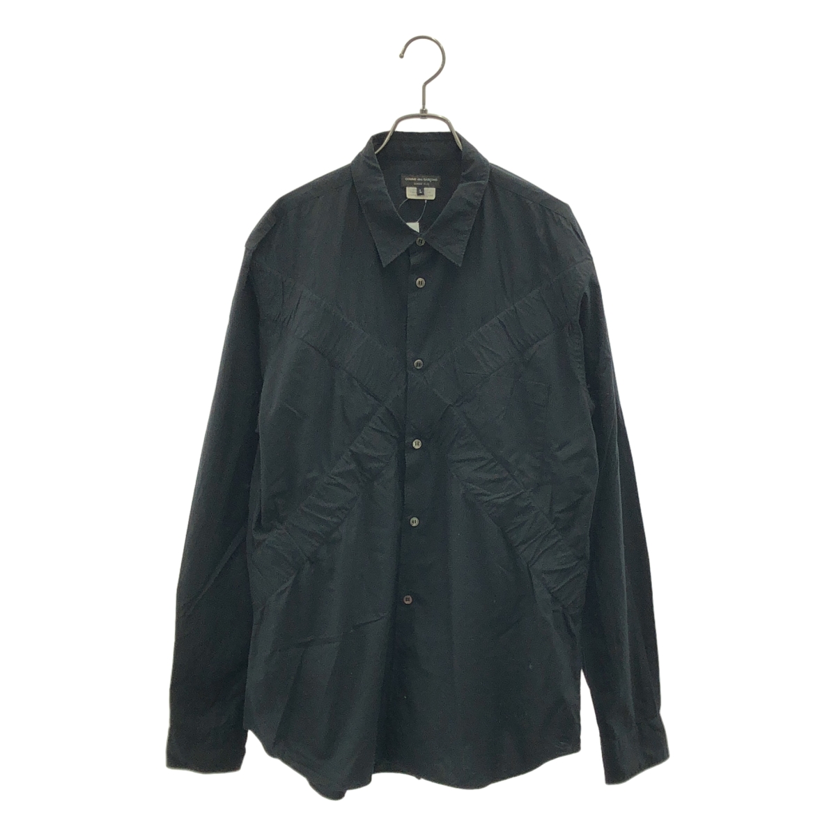 COMME des GARCONS HOMME PLUS / コムデギャルソンオムプリュス コットン パッチワークレギュラーカラー シャツ