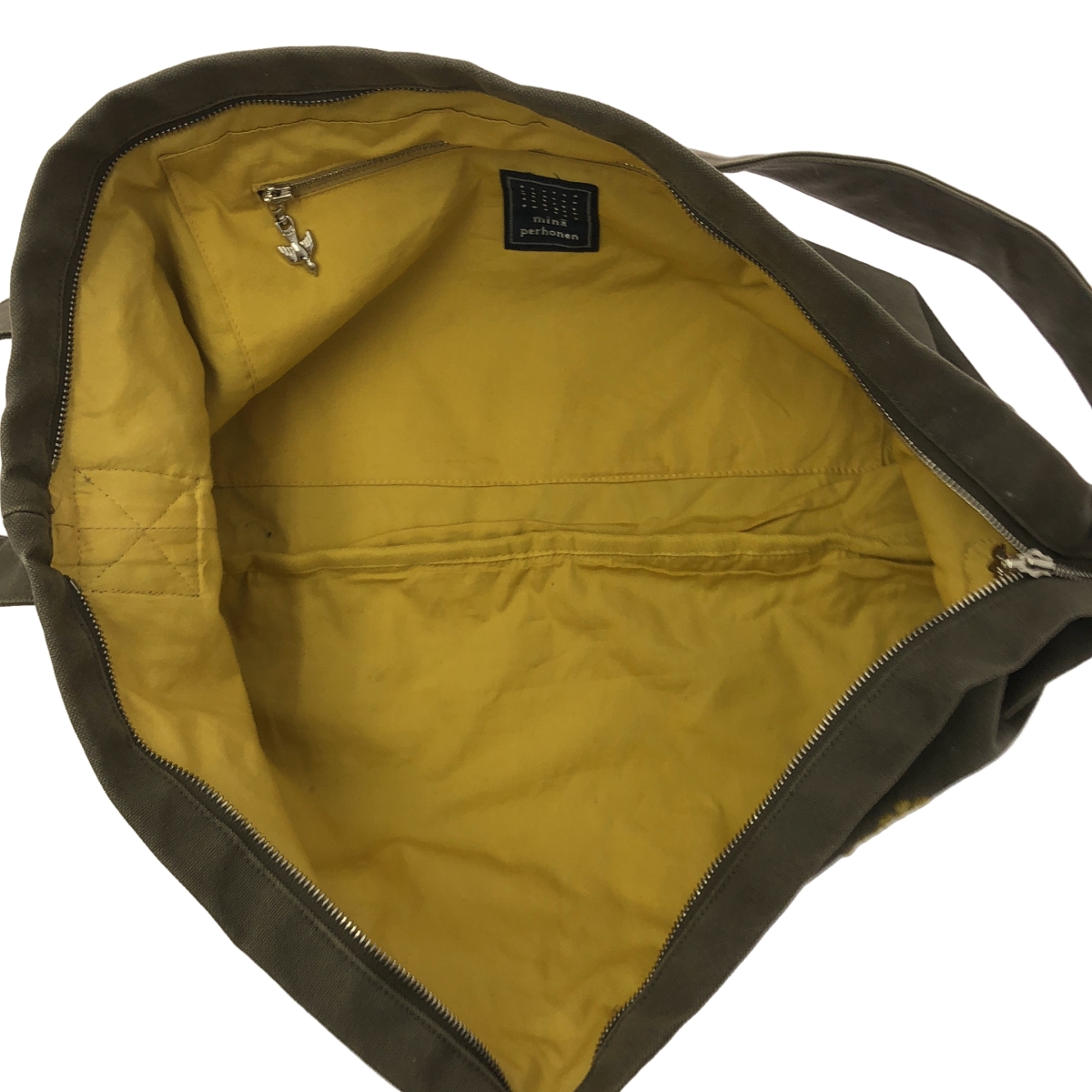 mina perhonen / ミナペルホネン forest parade / フォレストパレード エンブロイダリー ロゴジップ ショルダーバッグ