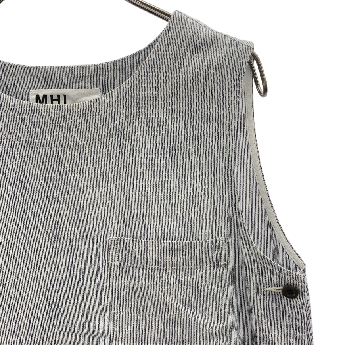 MARGARET HOWELL / マーガレットハウエル コットン ストライプ ノースリーブ ワンピース