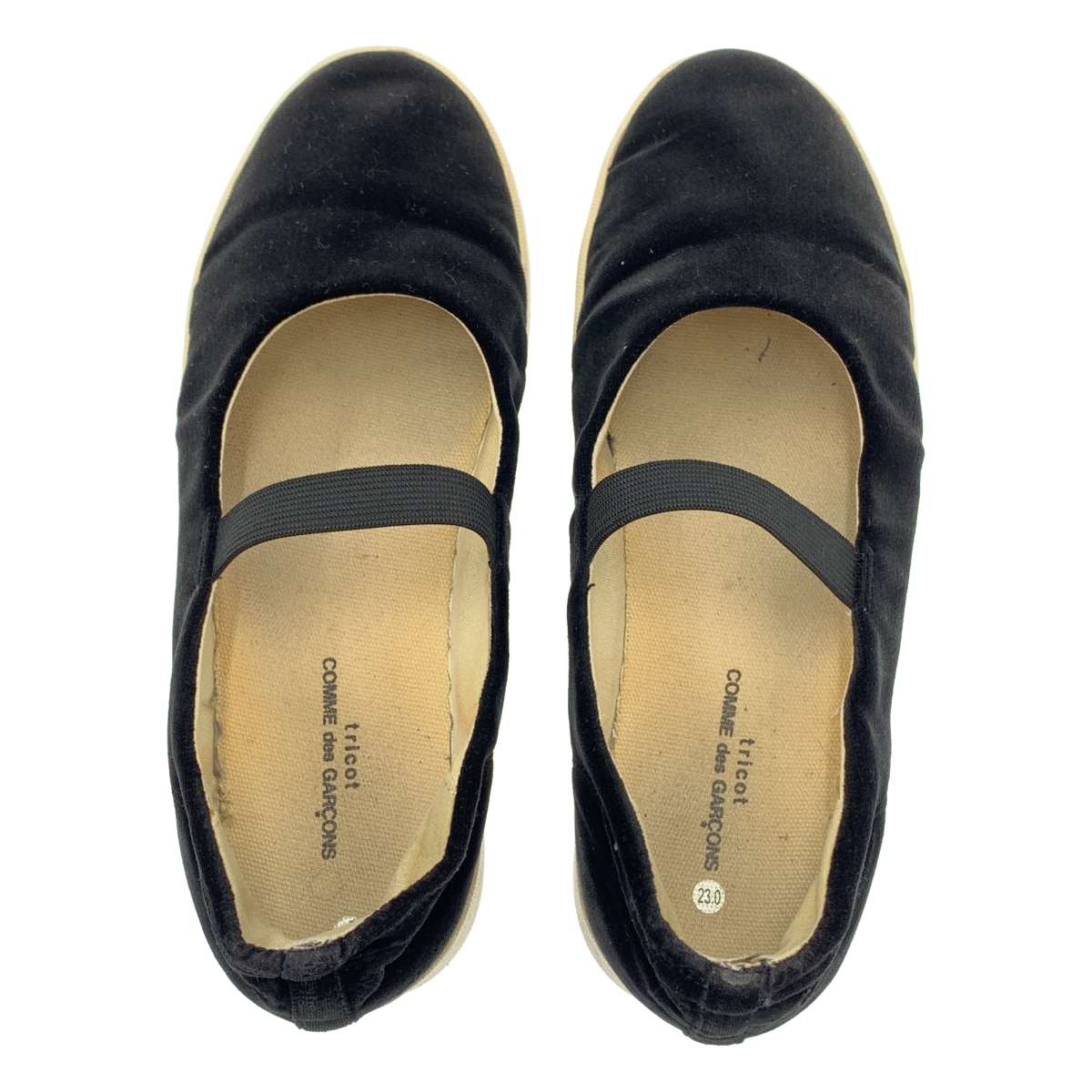 tricot COMME des GARCONS / トリココムデギャルソン ベロア メリージェーン ゴムストラップ スリッポン スニーカー