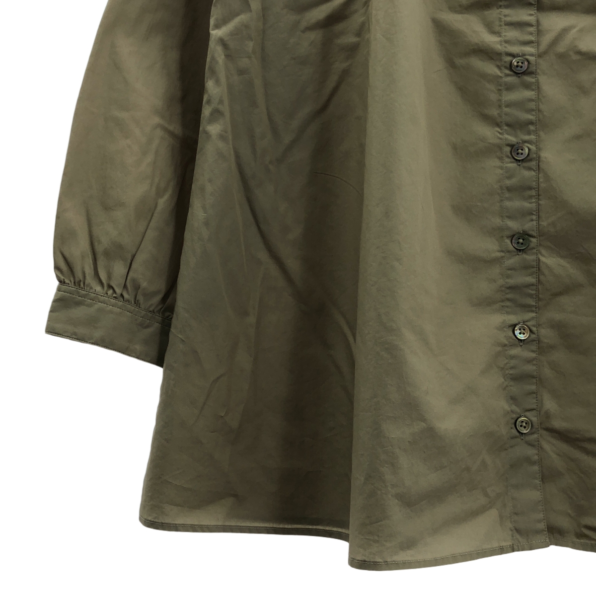 その他 ノンノン コットン ギャザー ロゴ シャツ ブラウス