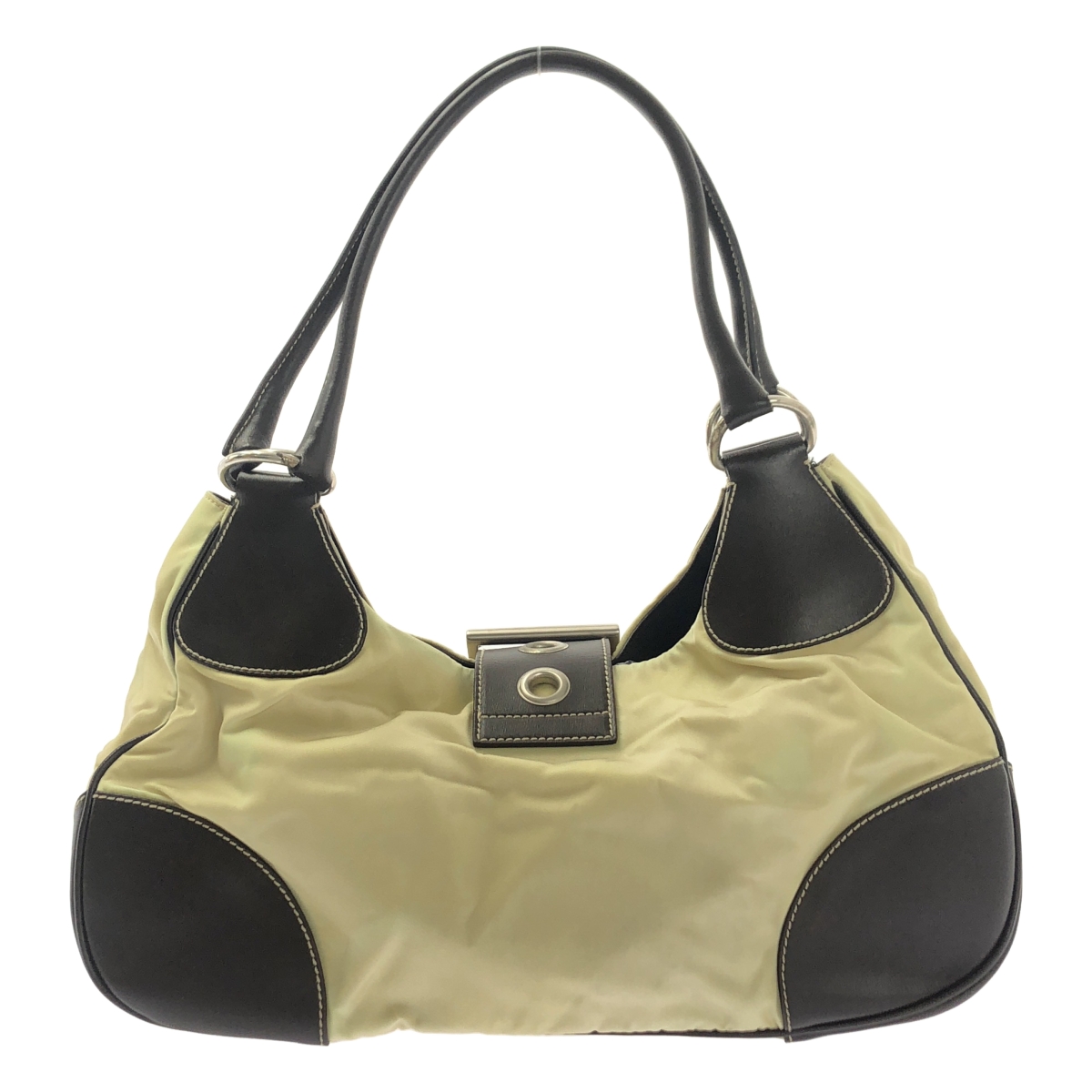 PRADA / プラダ ナイロン レザー ホーボー ハンドバッグ