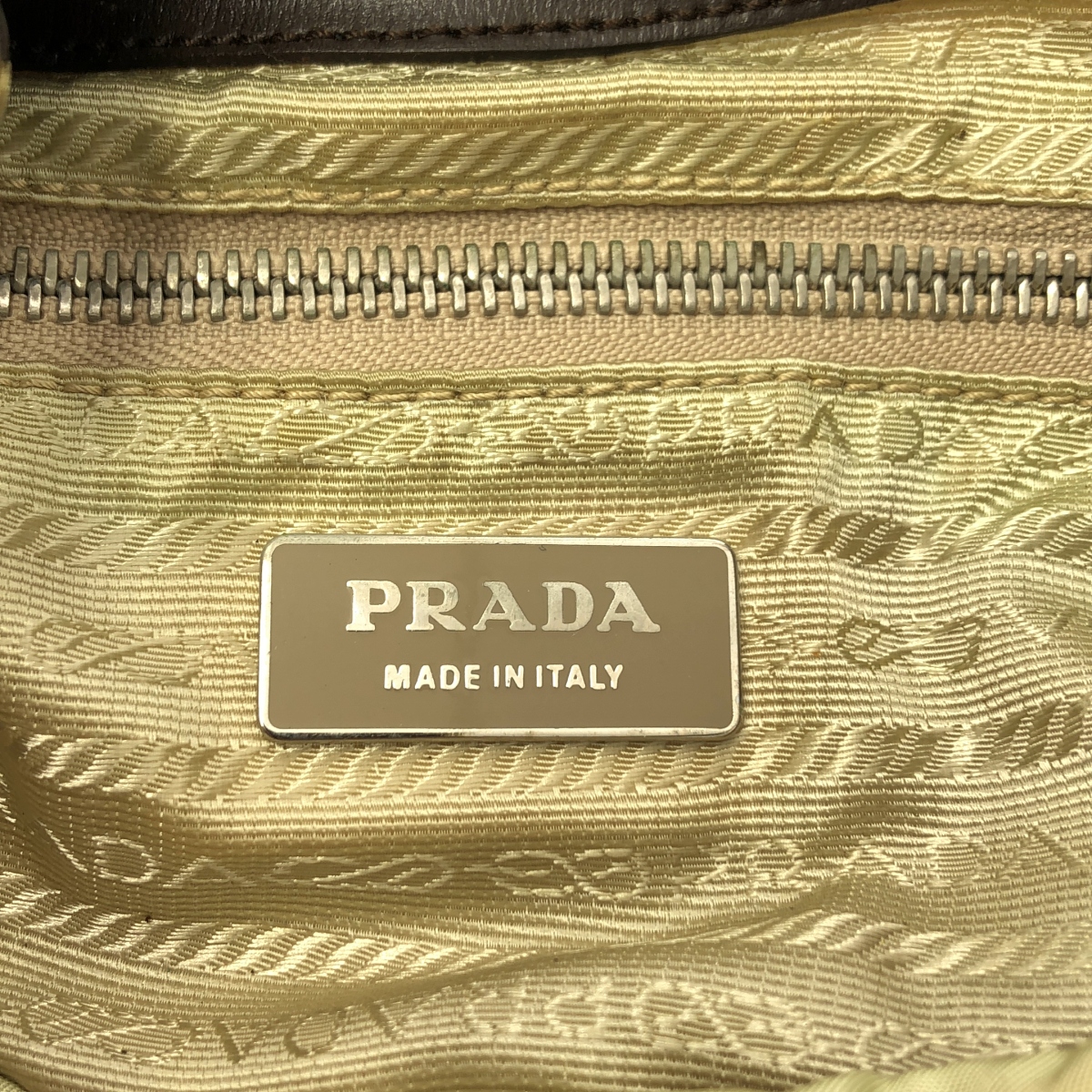 PRADA / プラダ ナイロン レザー ホーボー ハンドバッグ