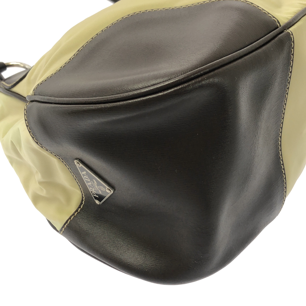 PRADA / プラダ ナイロン レザー ホーボー ハンドバッグ