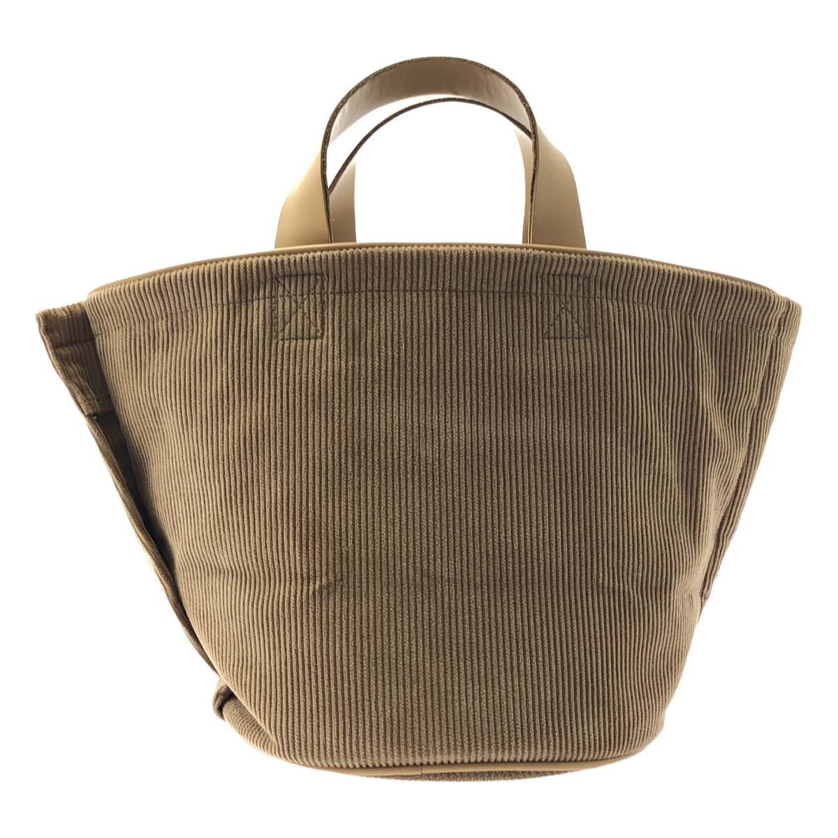 LUDLOW / ラドロー ロゴ レザー コーデュロイ バケット バッグ