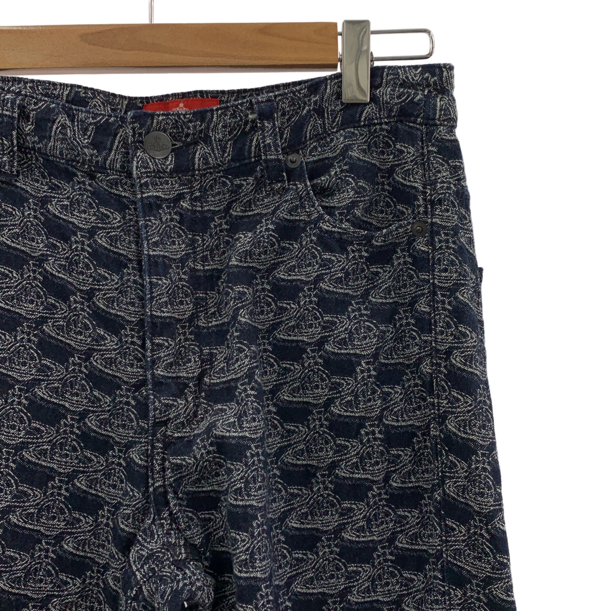VIVIENNE WESTWOOD RED LABEL / ヴィヴィアンウエストウッドレッドレーベル オーブロゴ ジャガード 総柄 5ポケット デニムパンツ