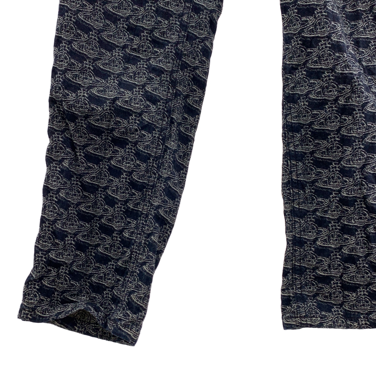VIVIENNE WESTWOOD RED LABEL / ヴィヴィアンウエストウッドレッドレーベル オーブロゴ ジャガード 総柄 5ポケット デニムパンツ