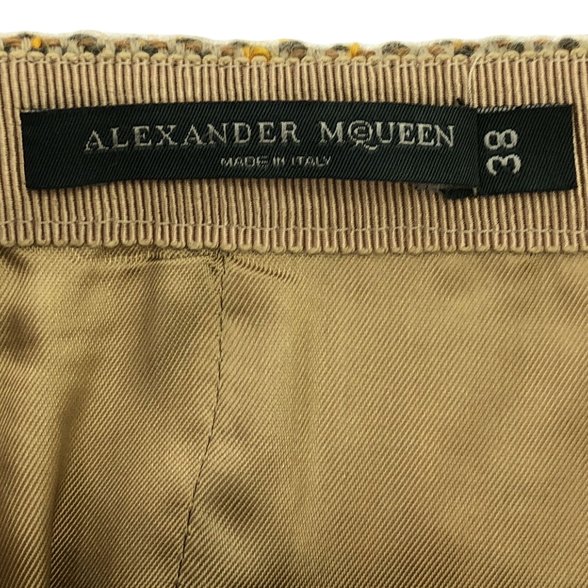 ALEXANDER MCQUEEN / アレキサンダーマックイーン ウッドボタン ツイード スカート