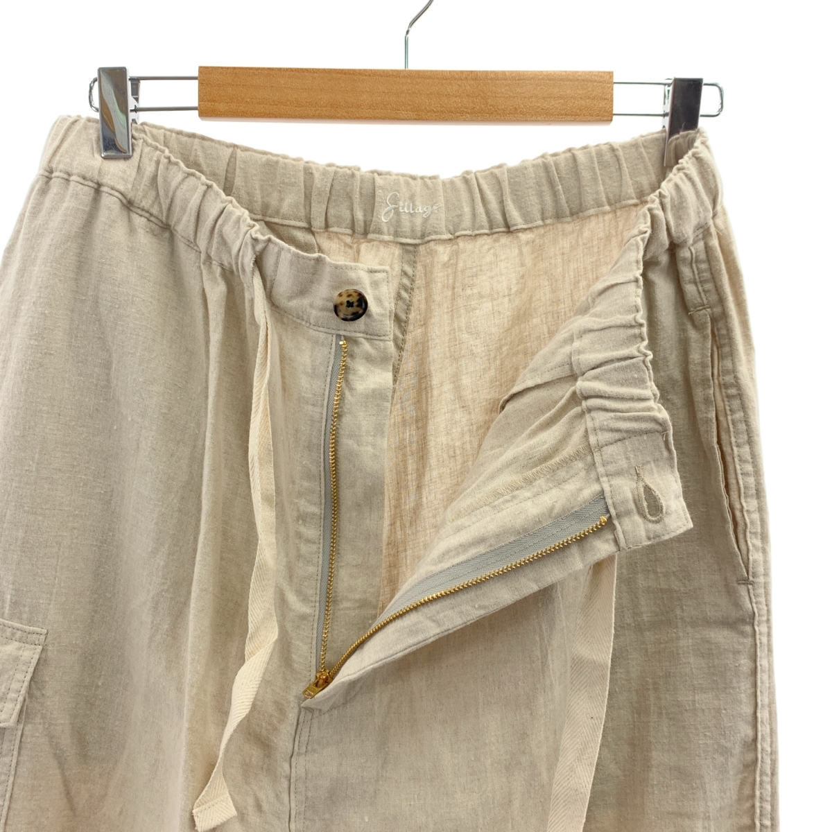 Sillage / シアージ リネン ワイド カーゴパンツ