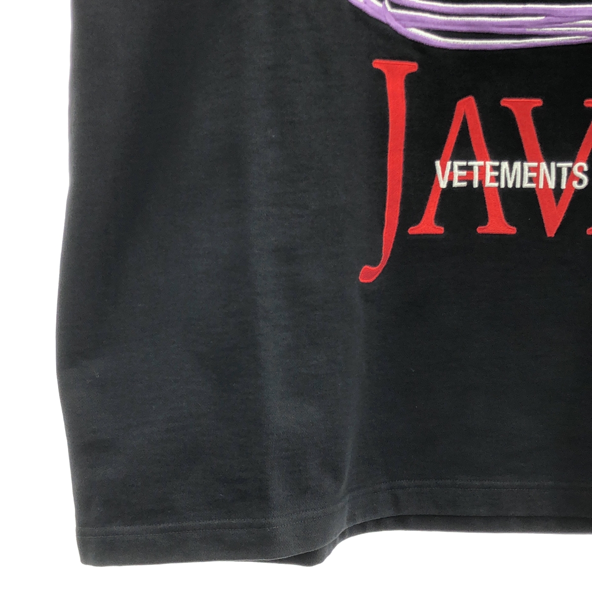VETEMENTS / ヴェトモン JAVA EMBROIDERED T-SHIRT オーバーサイズ 刺しゅう スウェットTシャツ