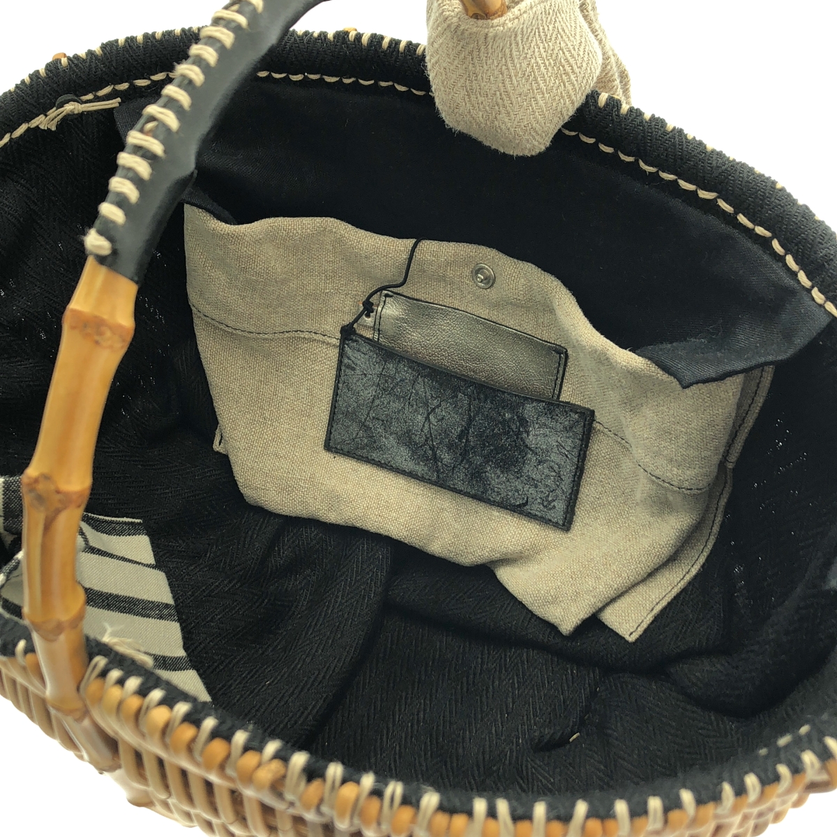 ebagos / エバゴス WAHA.UFU.E-N ワンハンドル かご バッグ