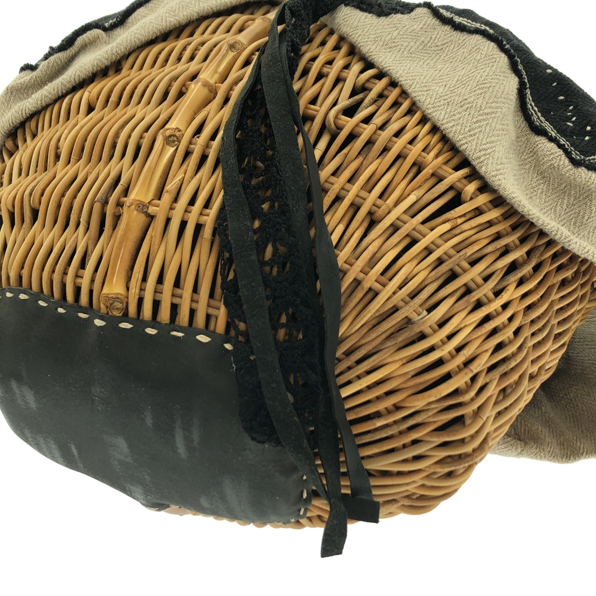 ebagos / エバゴス WAHA.UFU.E-N ワンハンドル かご バッグ