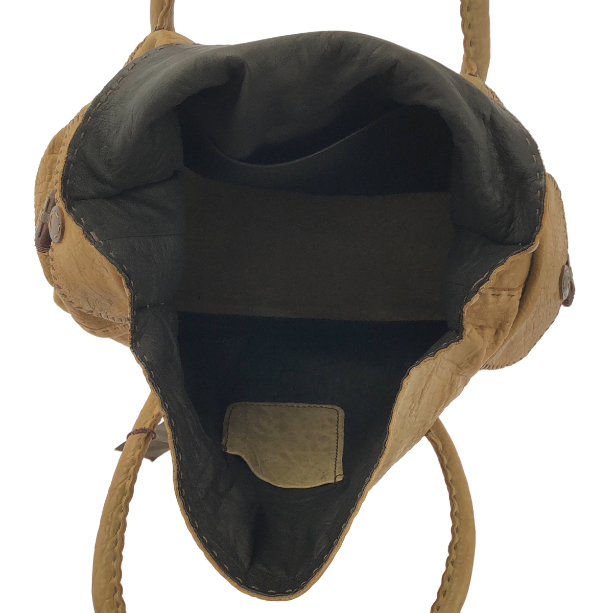 HENRY BEGUELIN / エンリーベグリン レザー ステッチ ハンドバッグ