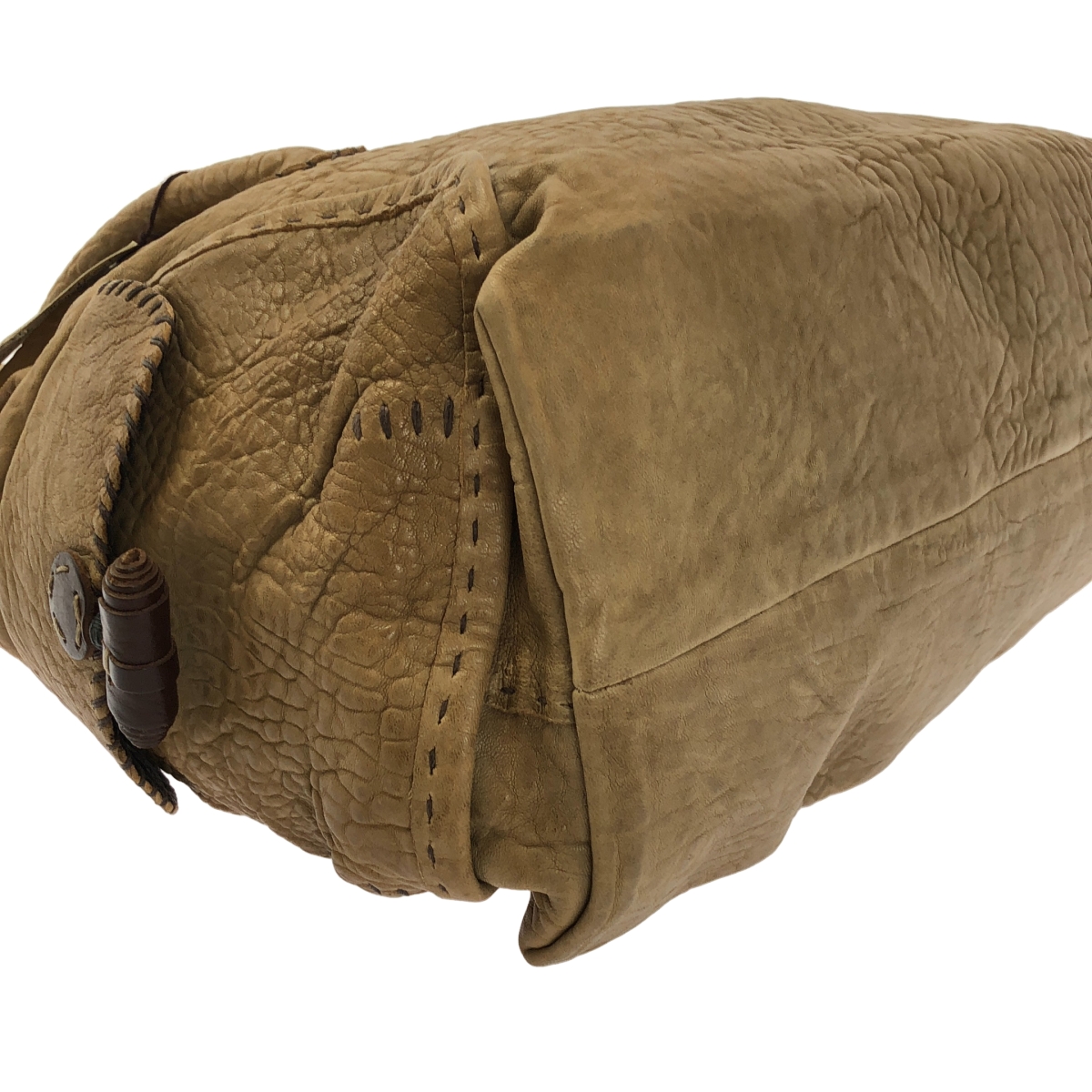 HENRY BEGUELIN / エンリーベグリン レザー ステッチ ハンドバッグ