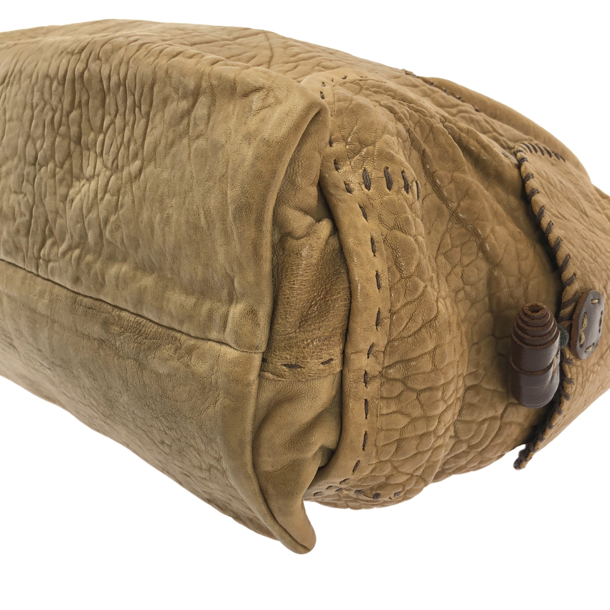 HENRY BEGUELIN / エンリーベグリン レザー ステッチ ハンドバッグ