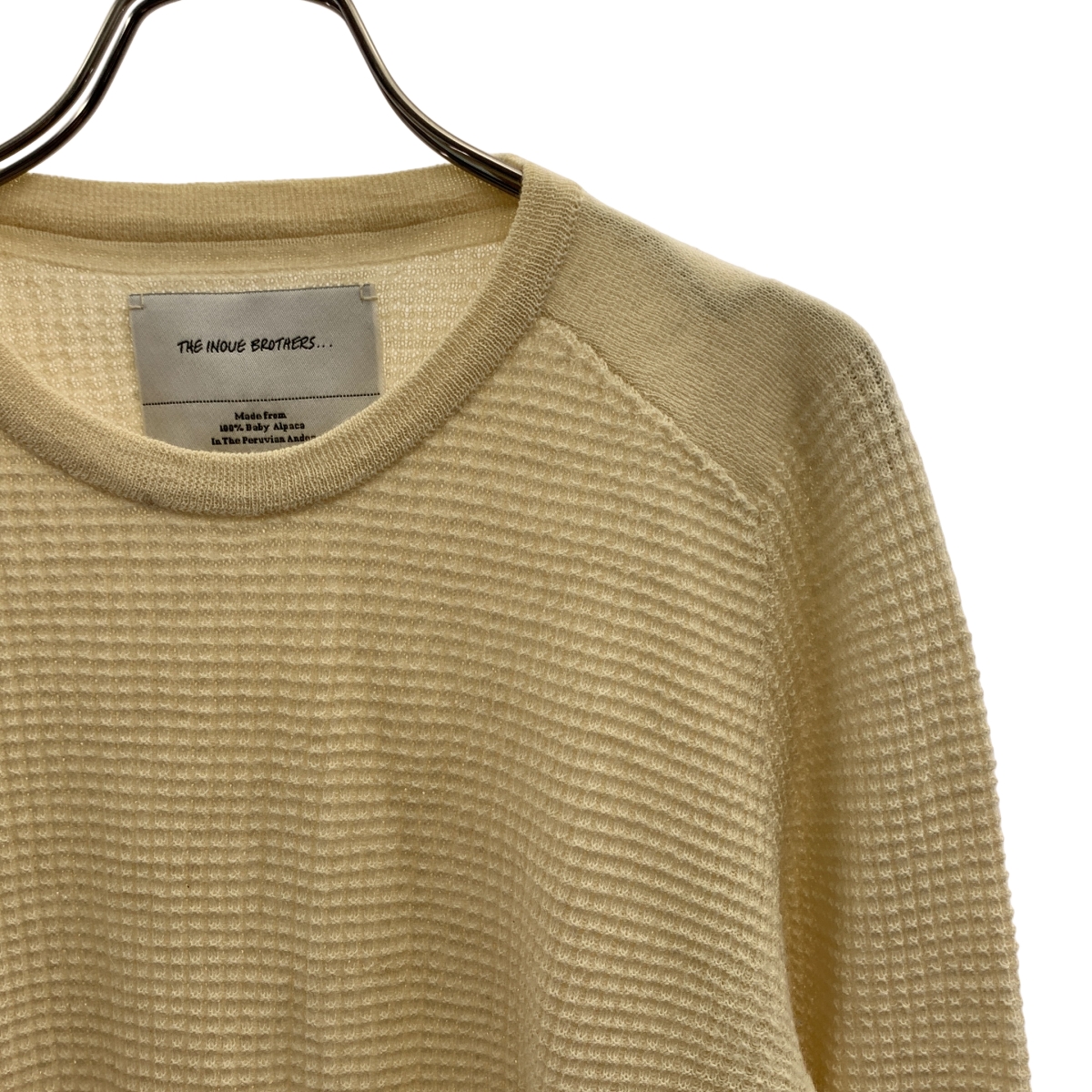 THE INOUE BROTHERS / ザイノウエブラザーズ アルパカ ワッフル クルーネック Tシャツ