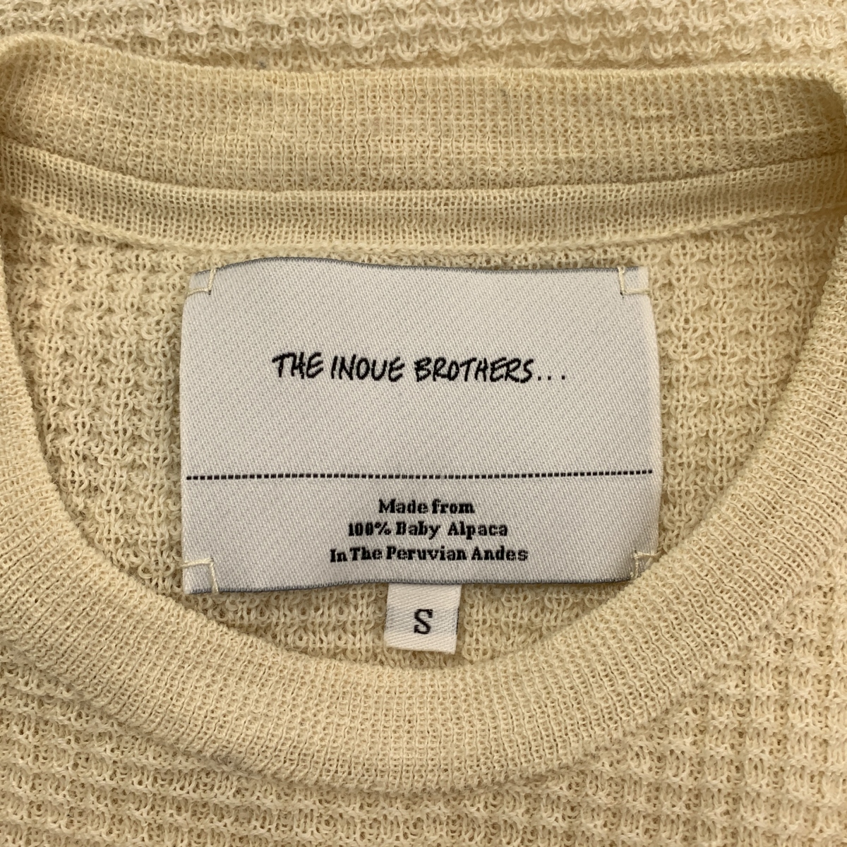 THE INOUE BROTHERS / ザイノウエブラザーズ アルパカ ワッフル クルーネック Tシャツ