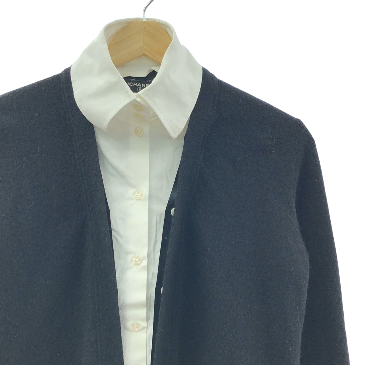 CHANEL / シャネル トレボットーニ シャツパーツドッキング カシミヤニット カーディガン