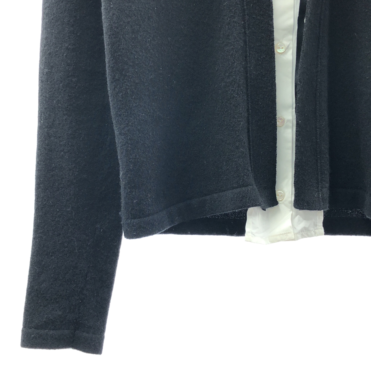 CHANEL / シャネル トレボットーニ シャツパーツドッキング カシミヤニット カーディガン