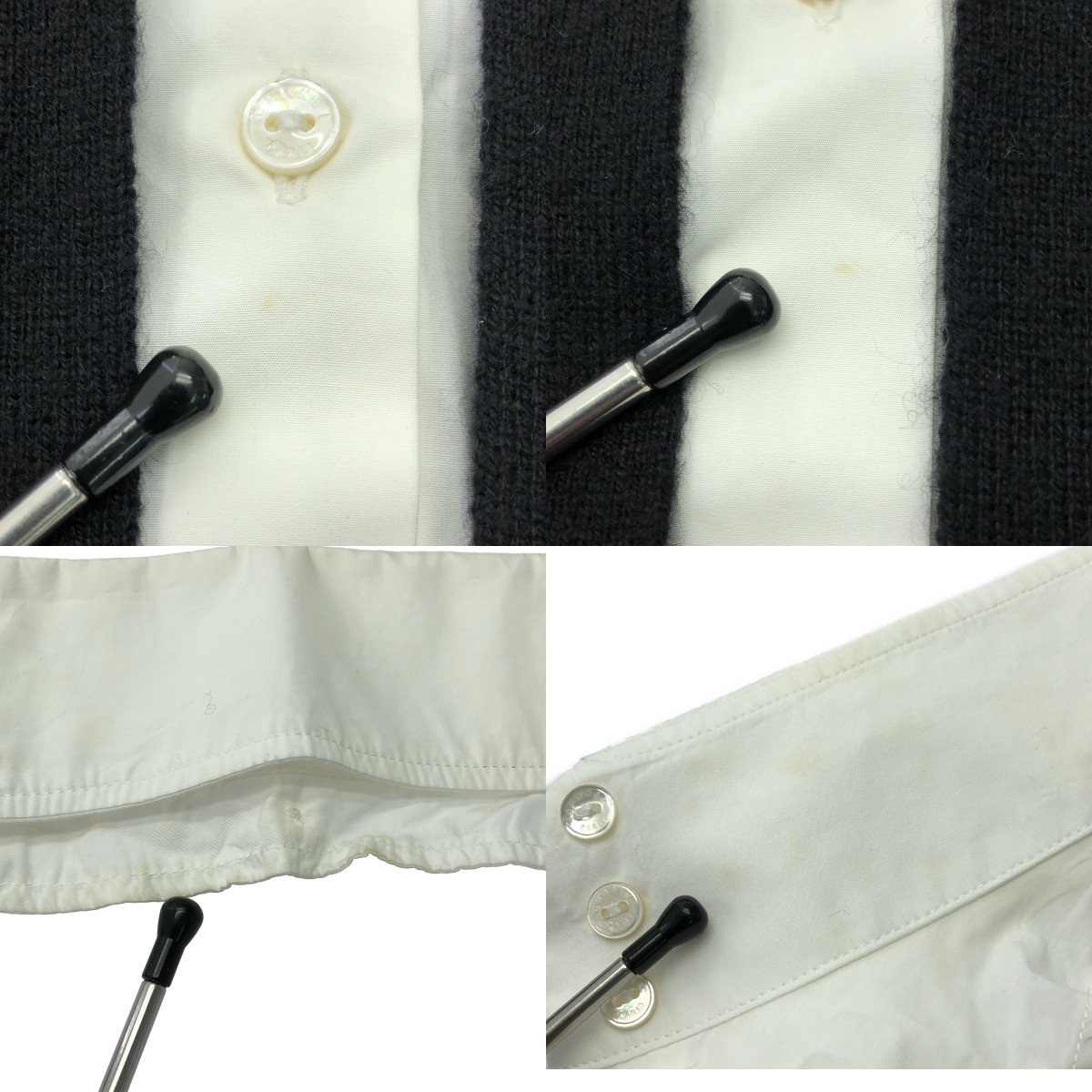 CHANEL / シャネル トレボットーニ シャツパーツドッキング カシミヤニット カーディガン