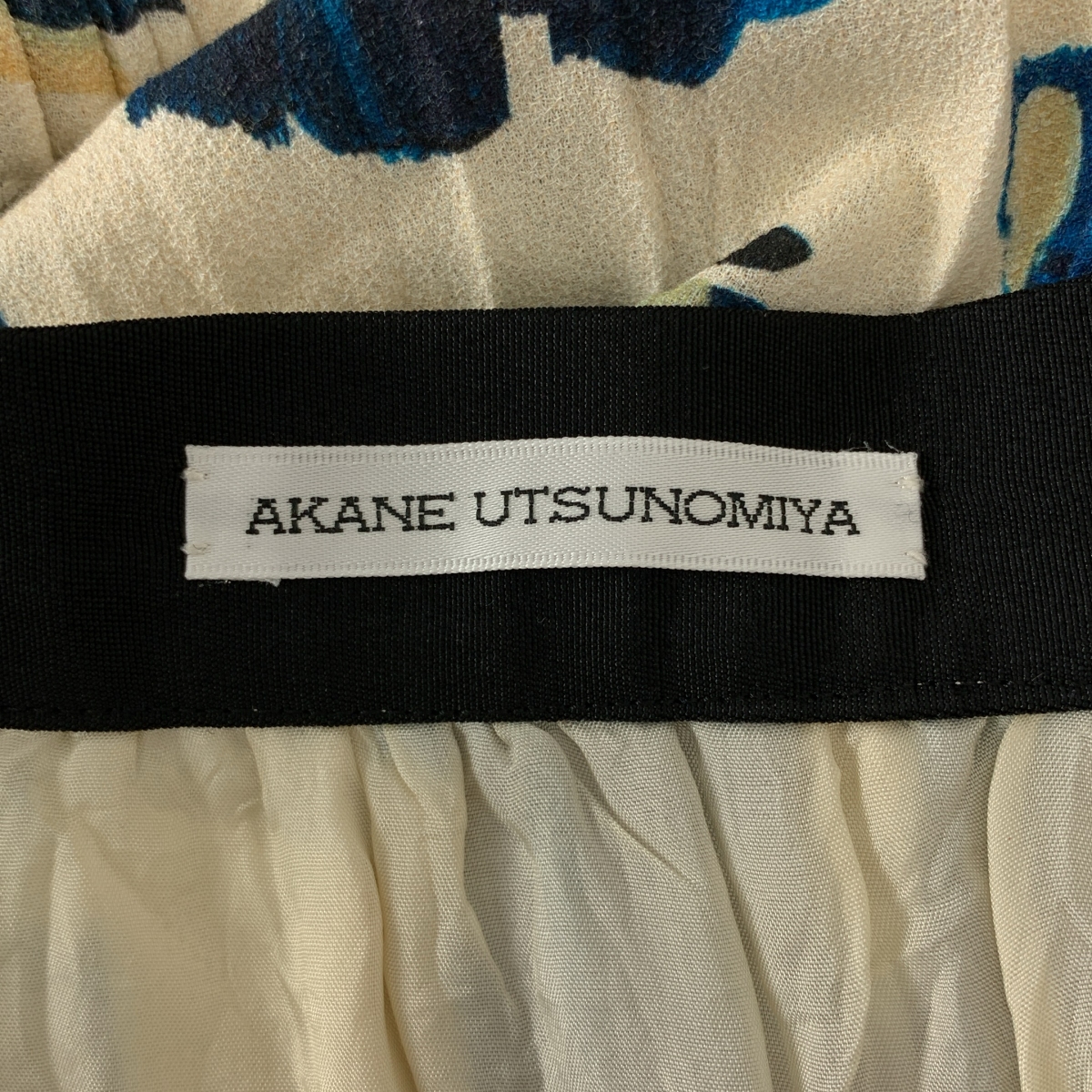 AKANE UTSUNOMIYA / アカネウツノミヤ プリント シャツ レイヤード スカート