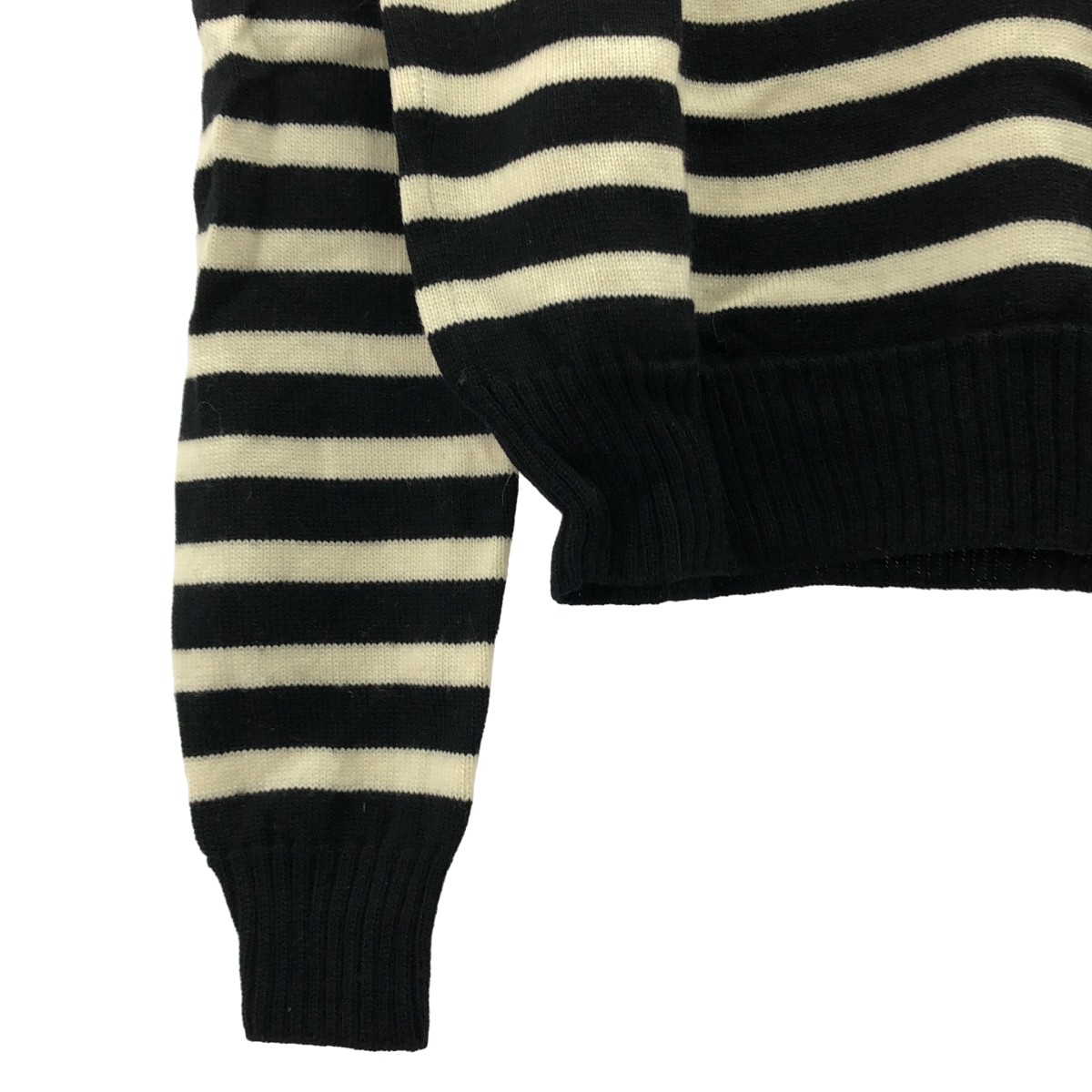 SAINT LAURENT PARIS / サンローランパリ ボーダー ショルダーボタン ニット セーター